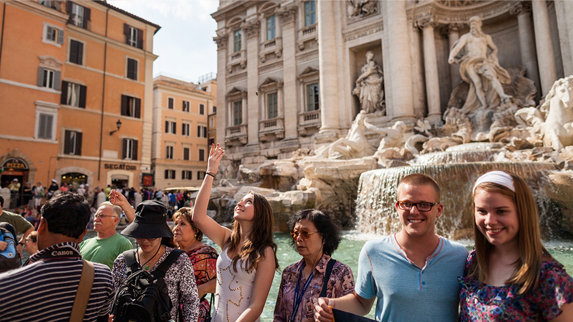 The nearly $1.7 million in coins tossed by tourists in the Trevi fountain in Rome every year. (istock)