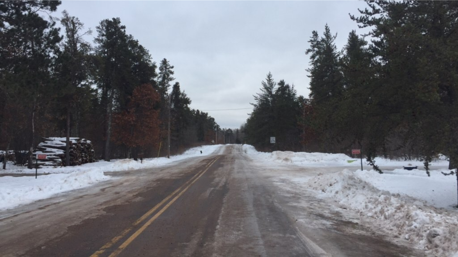 This is the road that Jayme Closs was found on. (Cristina Corbin/Fox News)
