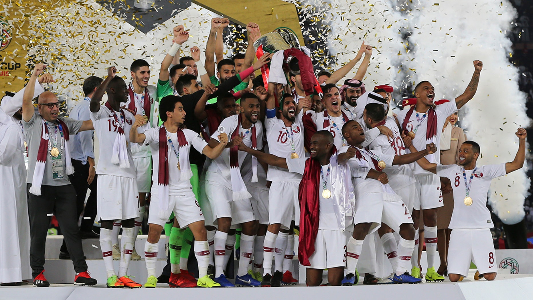 Qatar Soccer Team Wins Asian Cup Despite Accusations From UAE Of   AP19032601079773 