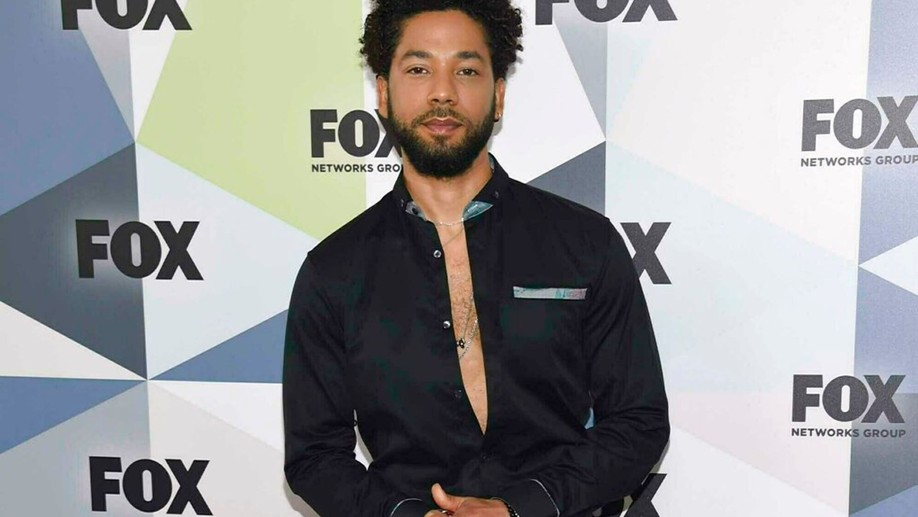 FILE: "Empire" actor Jussie Smollett attends the Fox Networks Group 2018 programming presentation afterparty in New York. (Associated Press)