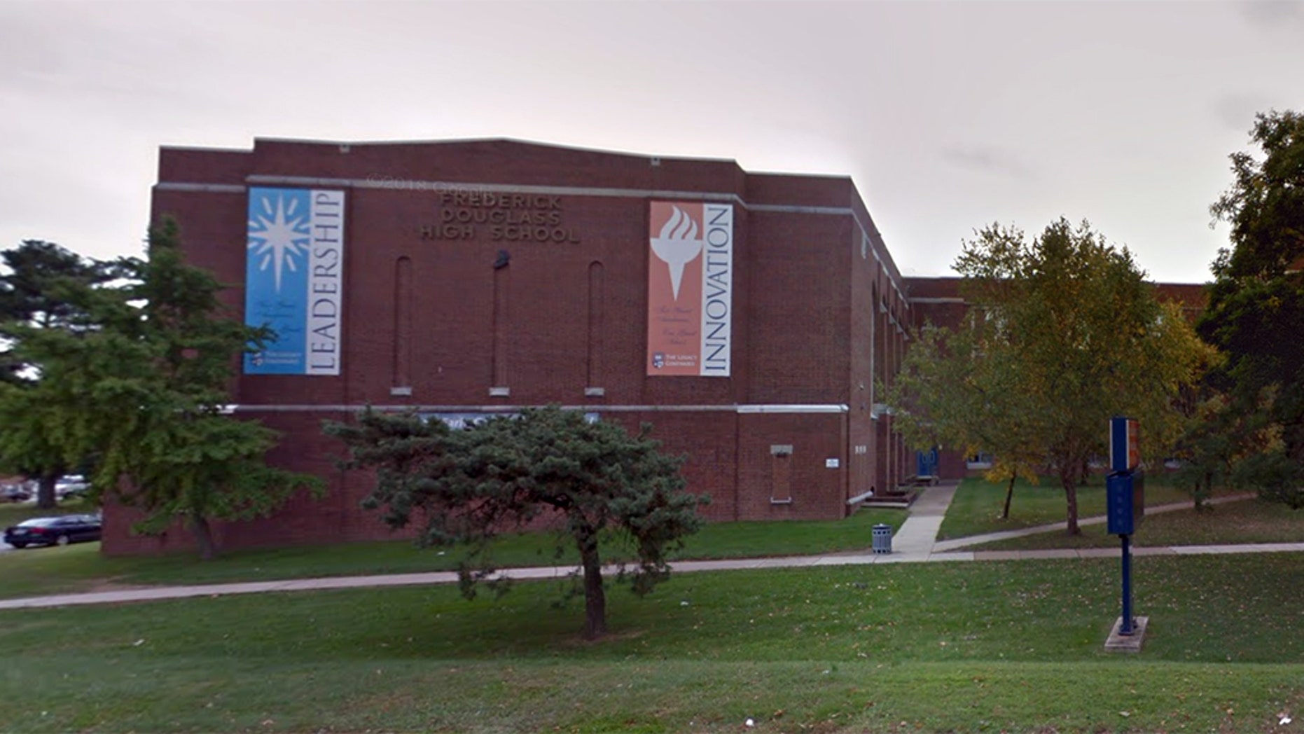 The Baltimore Police Department received emergency calls around noon Friday that a staff member at Frederick Douglass High School had been shot