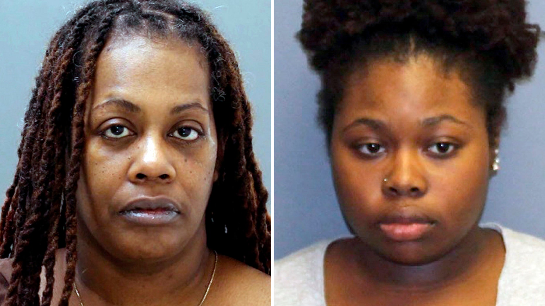 These photos provided by the Bucks County District Attorney's Office on Tuesday, Feb. 26, 2019, shows Shana Decree, left, and her teenage daughter Dominique Decree. They both face homicide charges in the deaths of five relatives, including three children, inside an apartment complex in suburban Philadelphia, according to authorities. (Bucks County District Attorney's Office via AP)