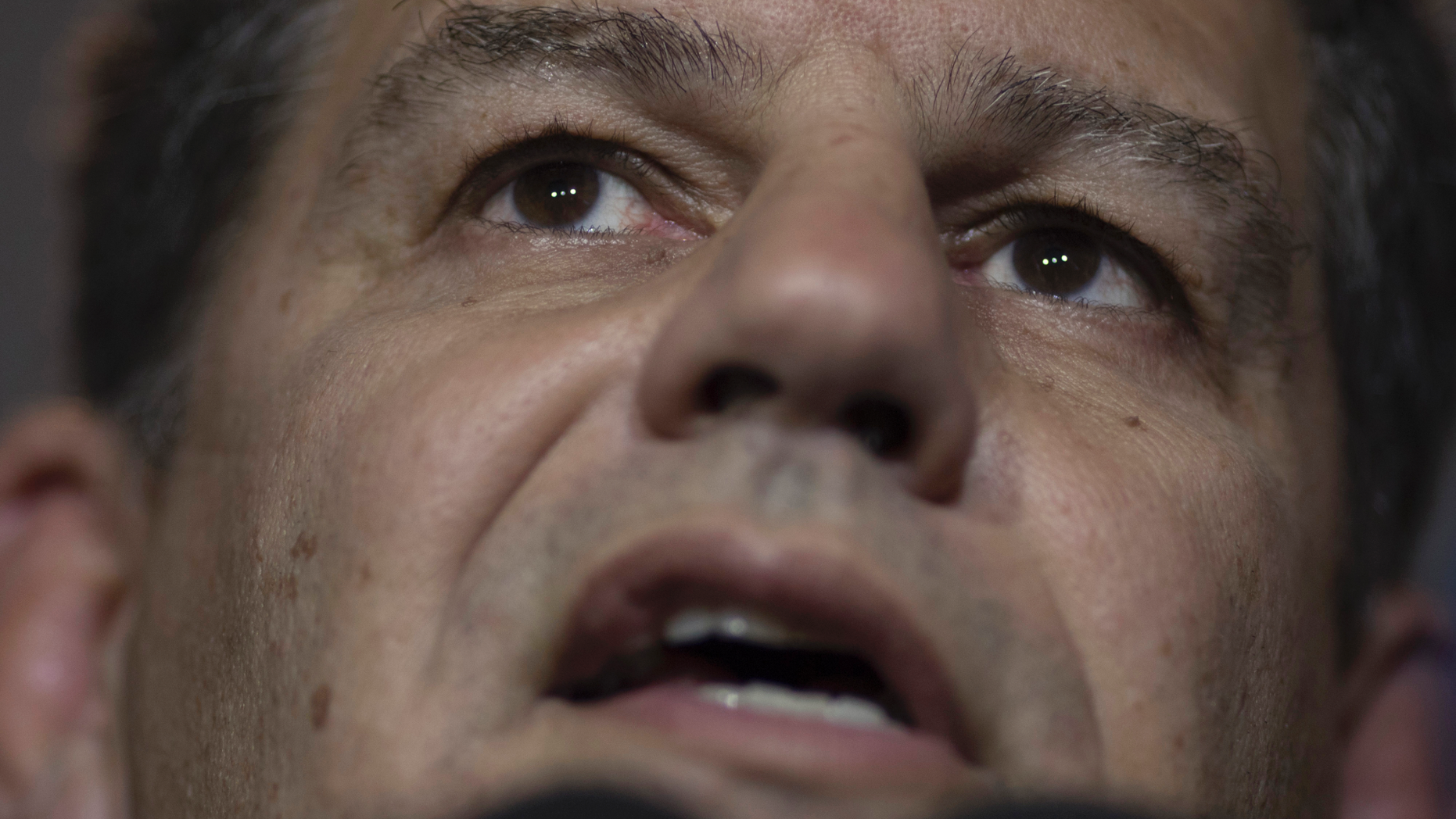 FILE - In this Oct.18, 2018 file photo, Gustavo Bebianno Rocha, then-president of the Social Liberal Party, speaks to journalists in Rio de Janeiro, Brazil. After days of uncertainty, Brazil's President Jair Bolsonaro officially fired Bebianno as his secretary general on Monday, Feb. 18, 2019, after a major Brazilian newspaper reported in Feb. 2019 that Bebianno was entangled in a corruption scandal involving phony candidates and the misuse of campaign funds. Bebianno denies any wrongdoing. (AP Photo/Leo Correa, File)