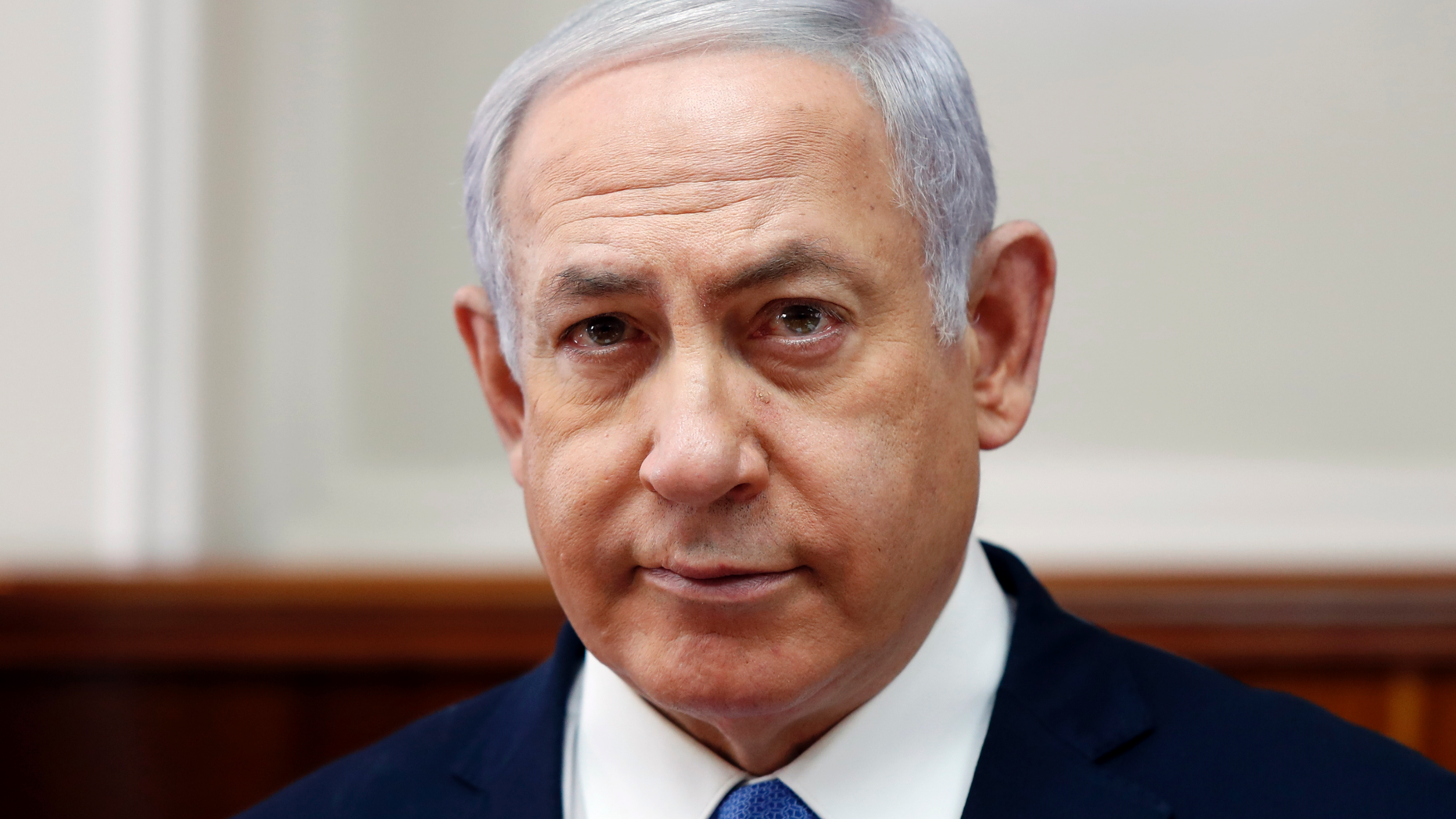 Israeli Prime Minister Benjamin Netanyahu attends the weekly cabinet meeting in Jerusalem Sunday, Feb. 3, 2019. (Ronen Zvulun/Pool Photo via AP)