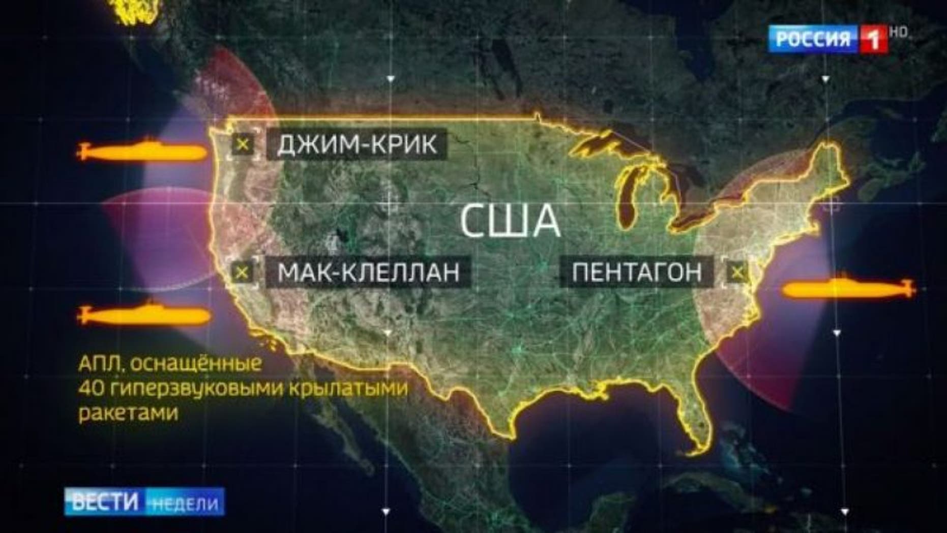 Russian TV lists potential nuclear strike targets in US after Putin