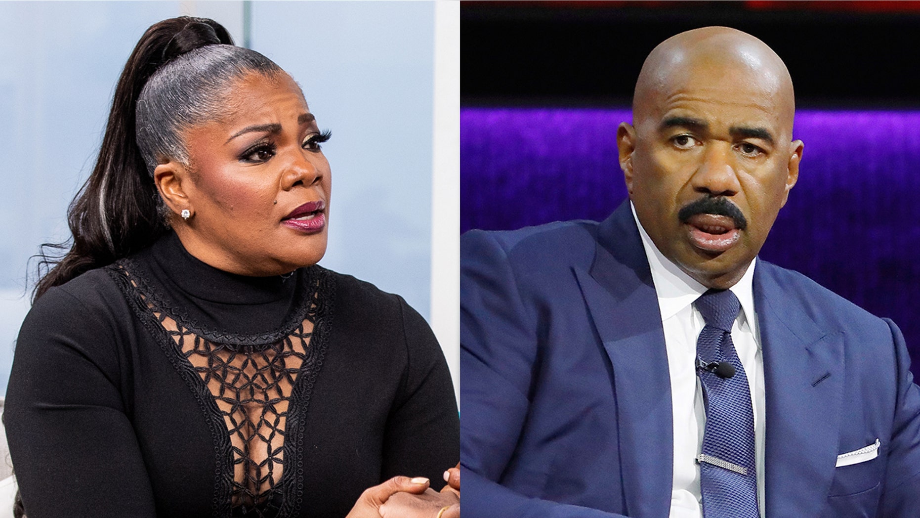 Steve Harvey and Mo'Nique got into a heated exchange during her appearance on his show.