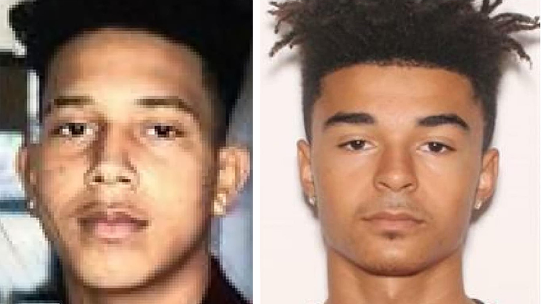 James Powell, 15, (left) and Sylvano Leslie II, 17, (right) are the two suspects in a Florida shooting that left a man paralyzed.