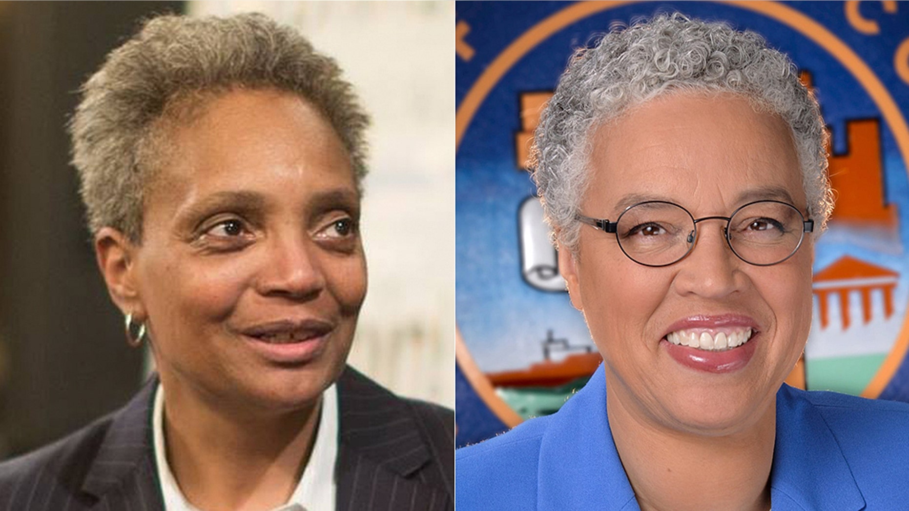 Lori Lightfoot, left, and Toni Preckwinkle, right, will face each other in an April 2 runoff.