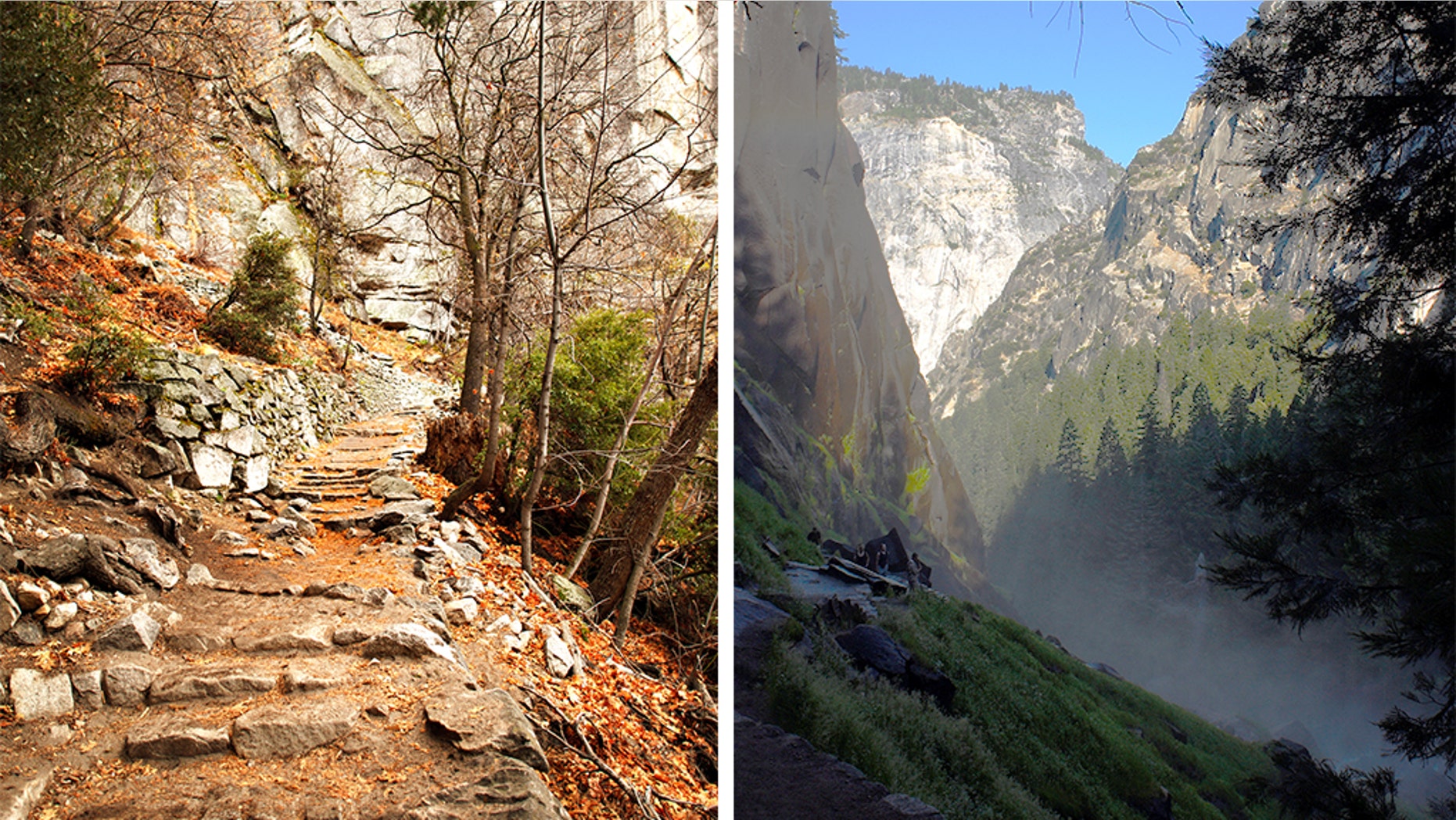 The National Park Service said that a California woman died on Sunday while on the Mist Trial in Yosemite National Park.