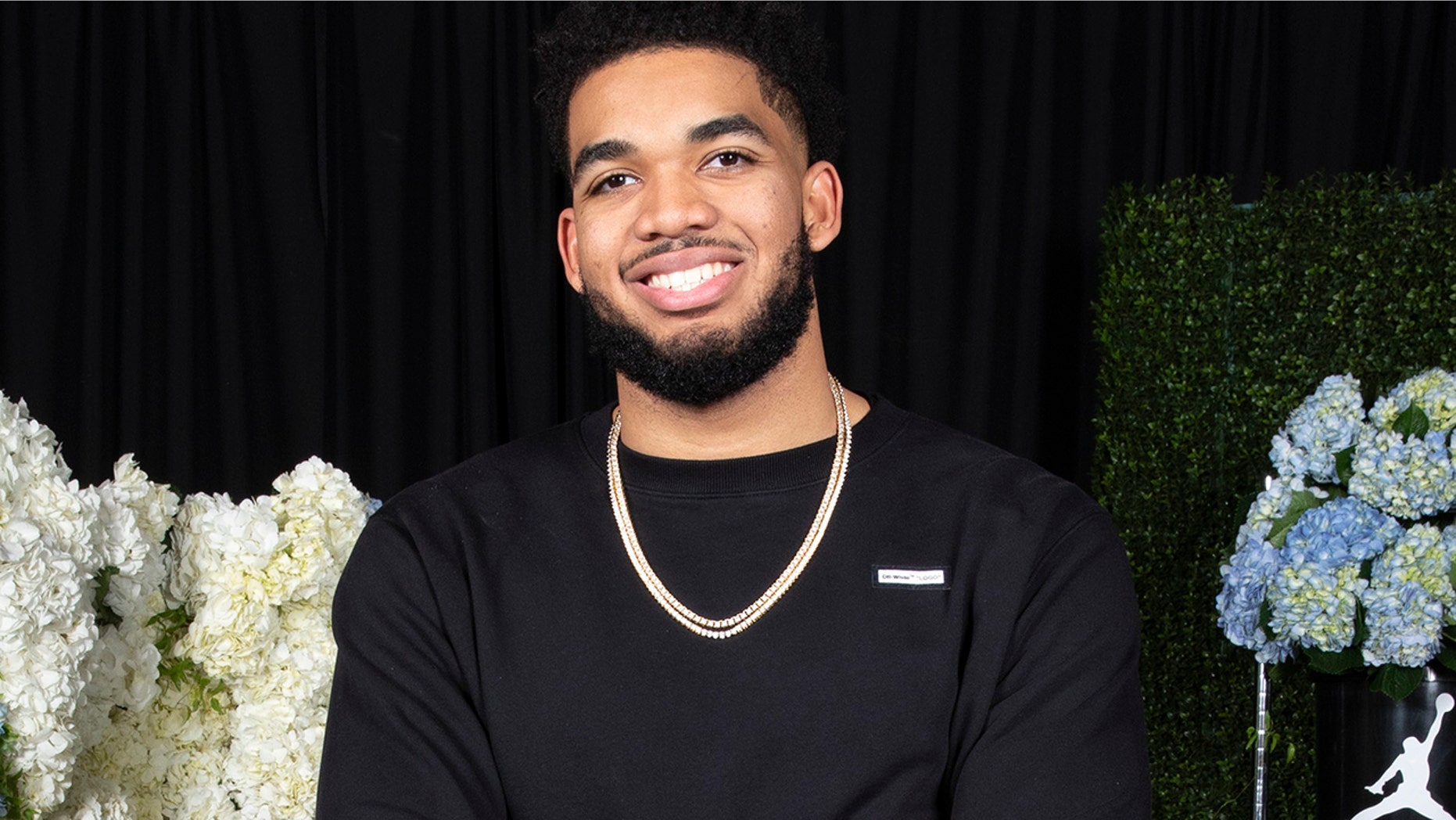 Nike athlete, Karl-Anthony Towns, arrives at the Jordan Brand All-Star Celebration on Friday, Feb. 15, 2019 in Charlotte, NC.