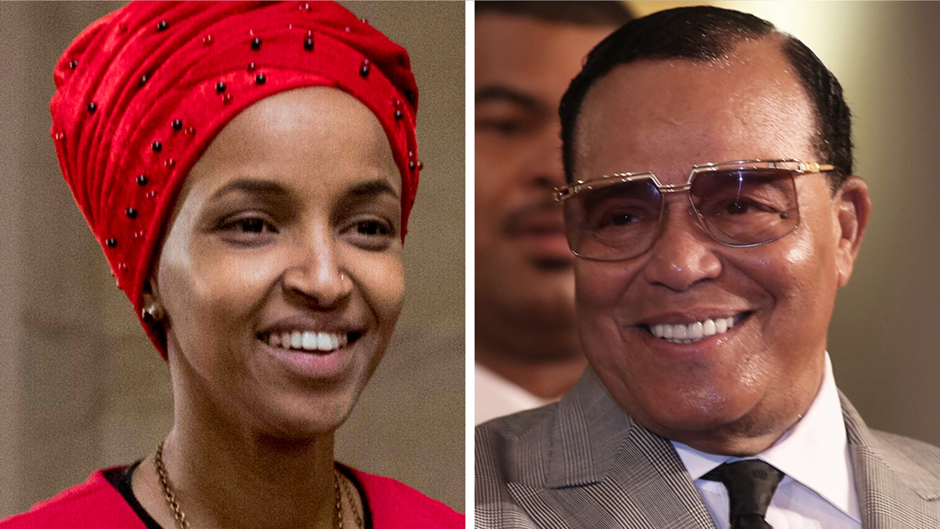 Rep. Ilhan Omar, D-Minn., And the leader of the Nation of Islam, Louis Farrakhan