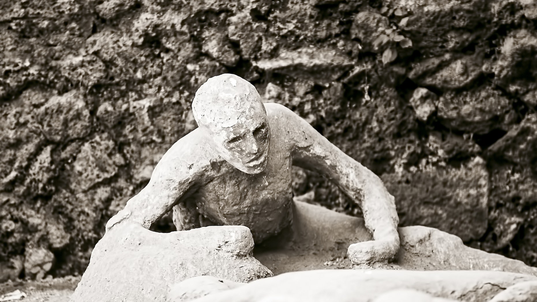 A victim who perished in Pompeii after Mount Vesuvius erupted in A.D. 79.