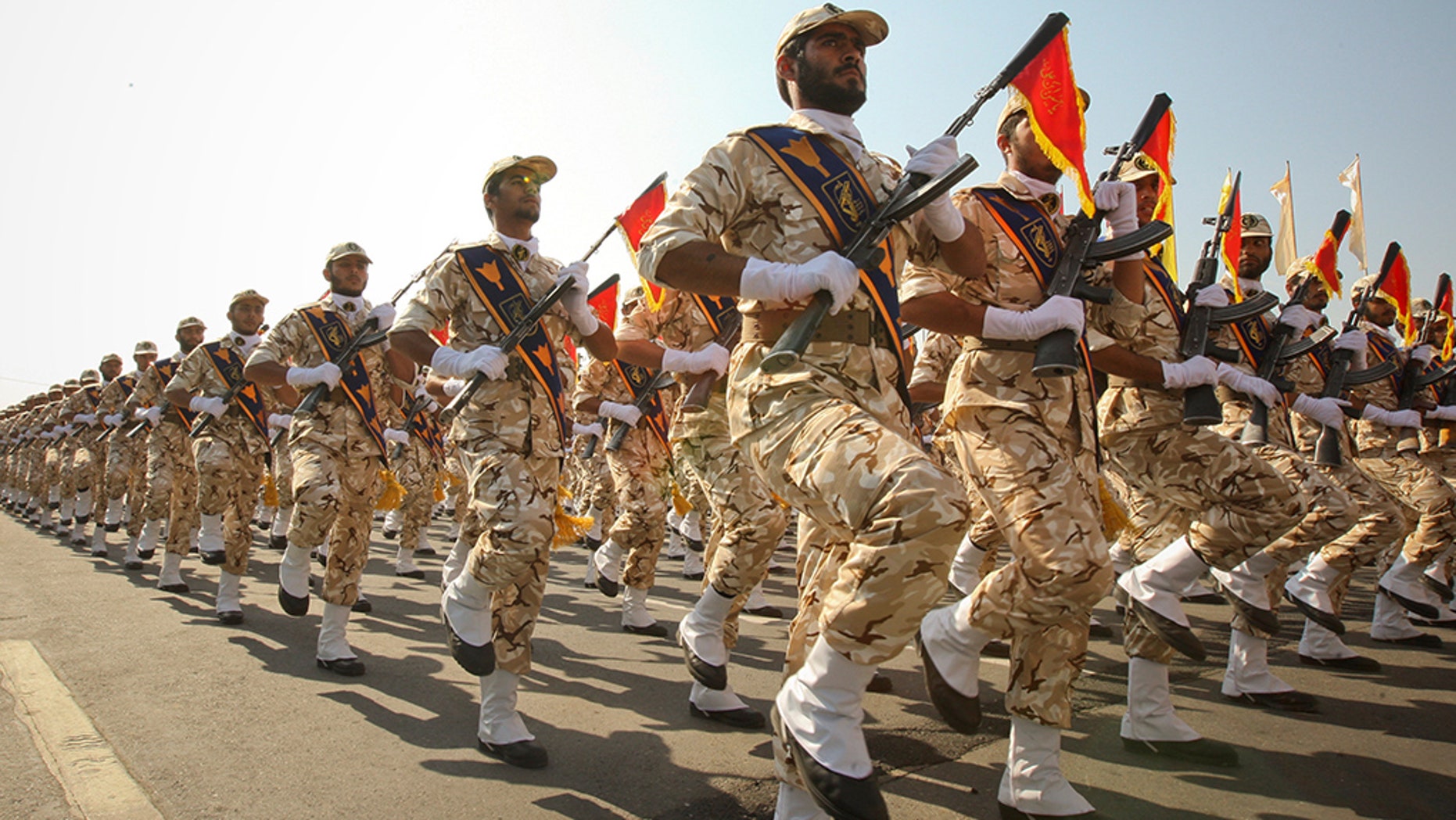 Members of the Iranian revolutionary guard were targeted by a suicide bomber killing at least 20. REUTERS Stringer File