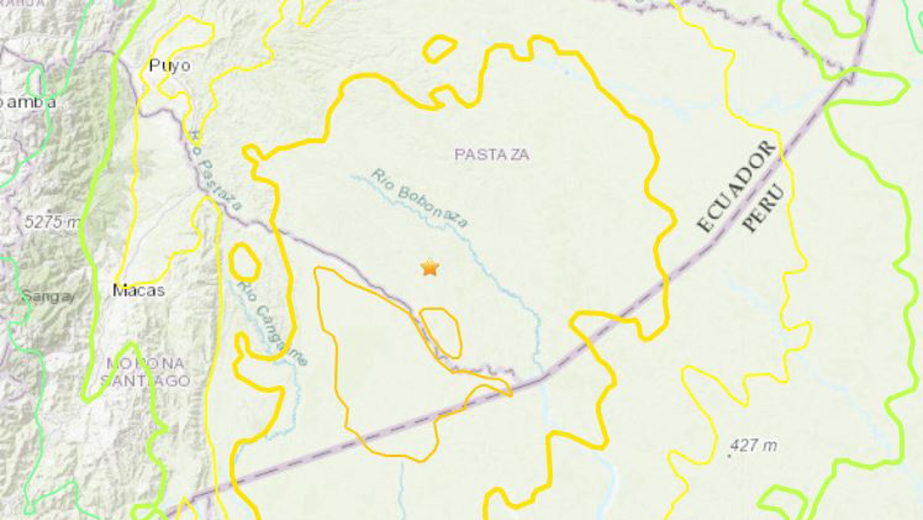 7.5-magnitude earthquake struck near the border between Ecuador and Peru