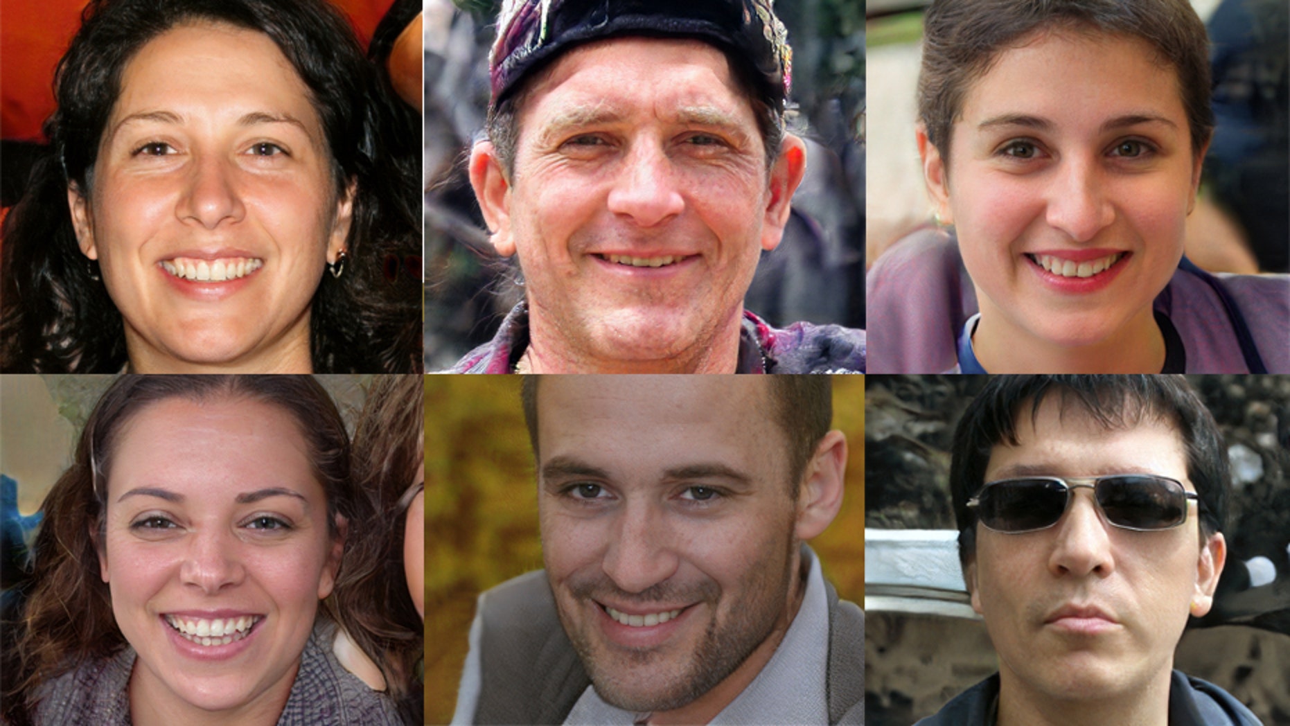A software engineer who works for Uber built a site that demonstrates advances in AI's ability to create fake faces. None of the people pictured above are real.