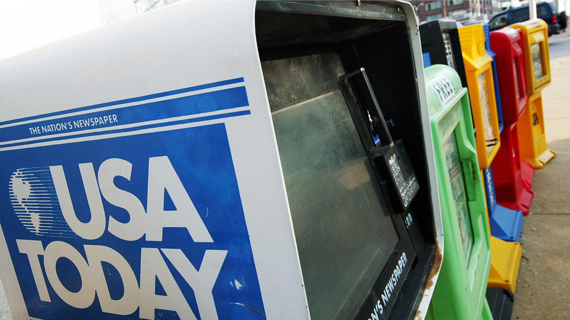 A USA Today newspaper dispenser is seen in St. Louis. (Getty Images)