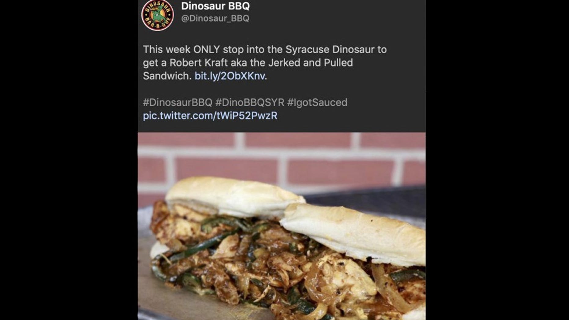 A Syracuse-based BBQ restaurant provoked outrage over the weekend for a Facebook and Twitter post that many regarded as in poor taste.