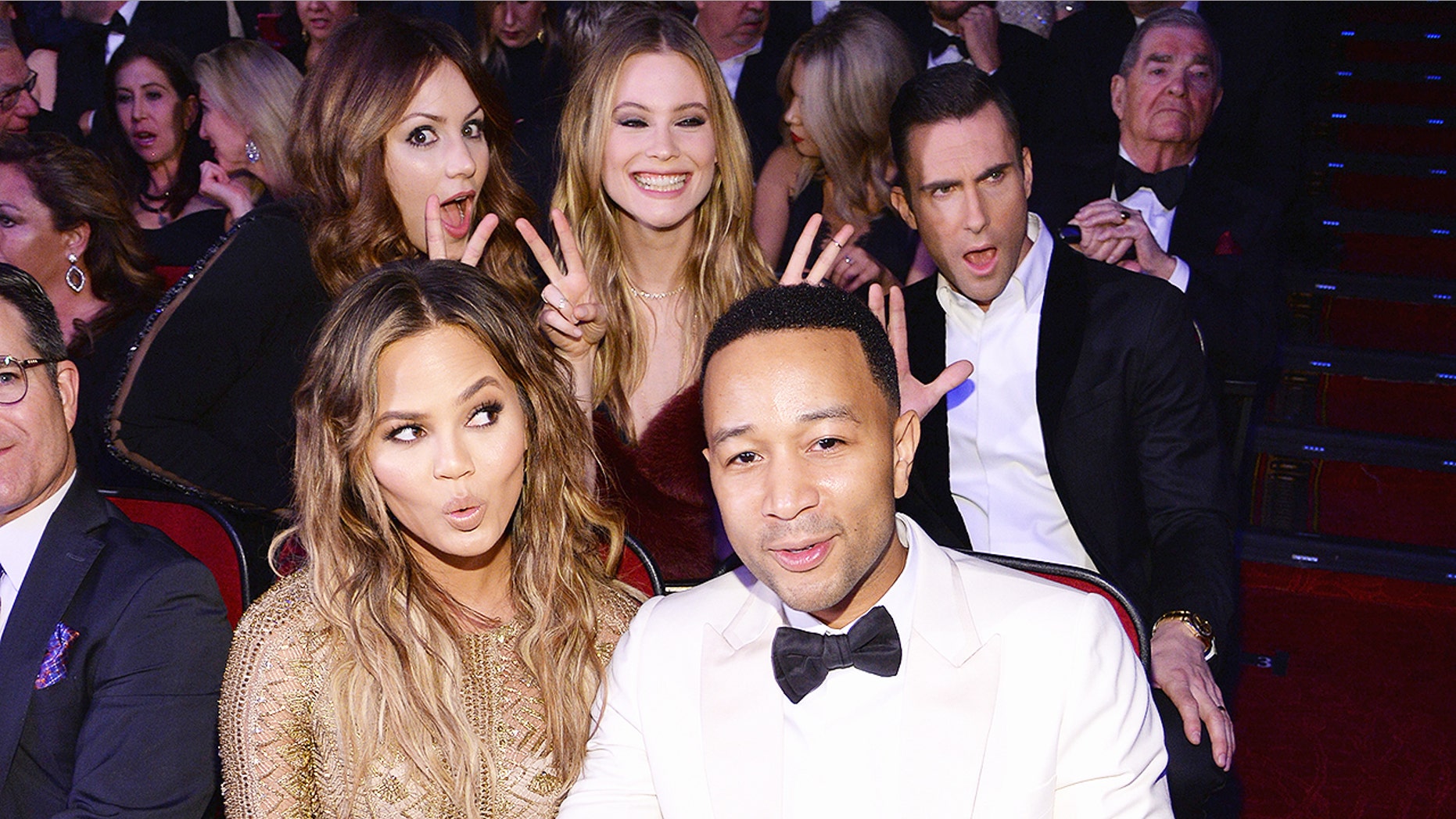 Chrissy Teigen, Behati Prinsloo, John Legend and Adam Levine