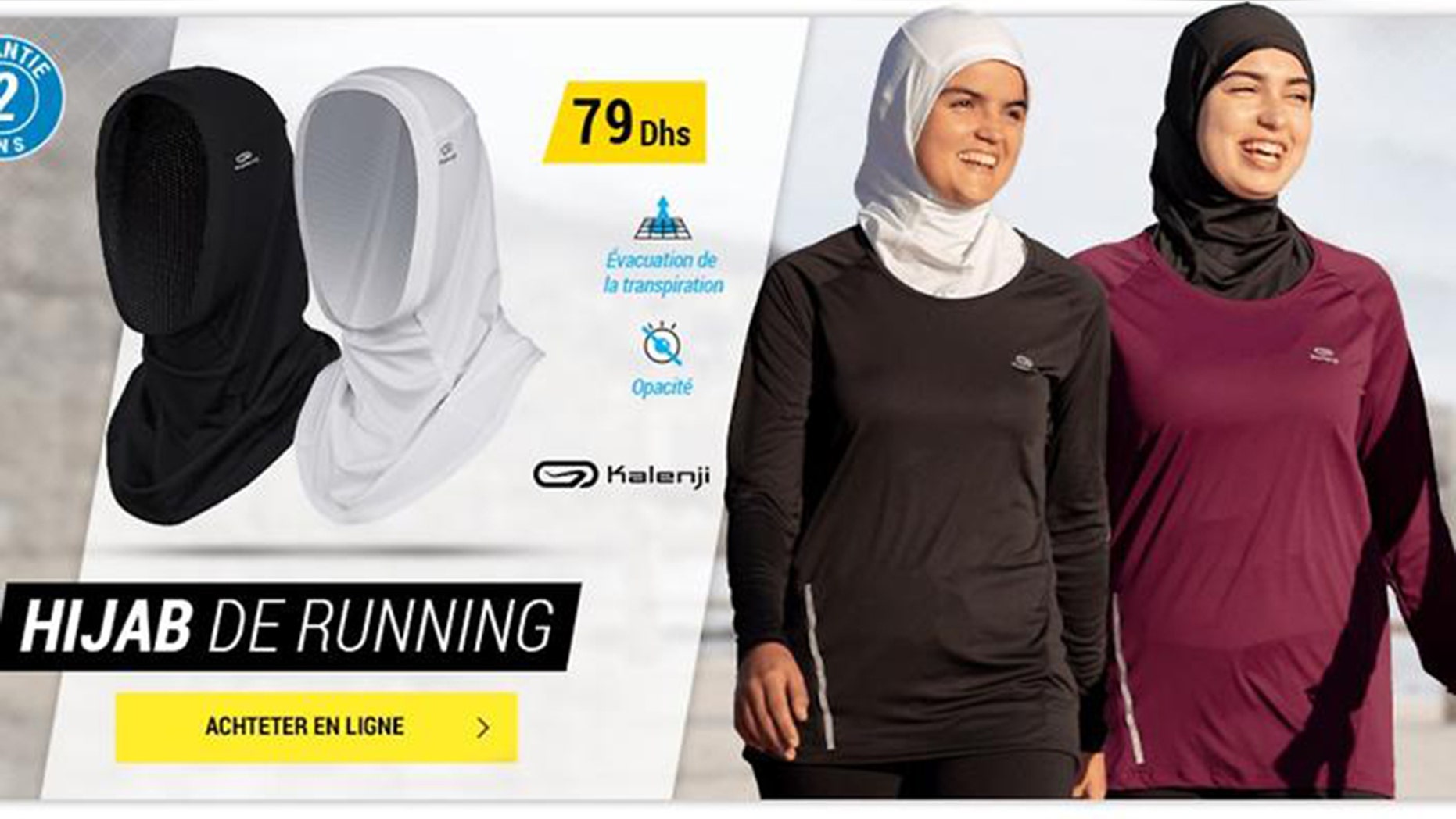 A sporting goods store is postponing sales of a sports hijab in France.