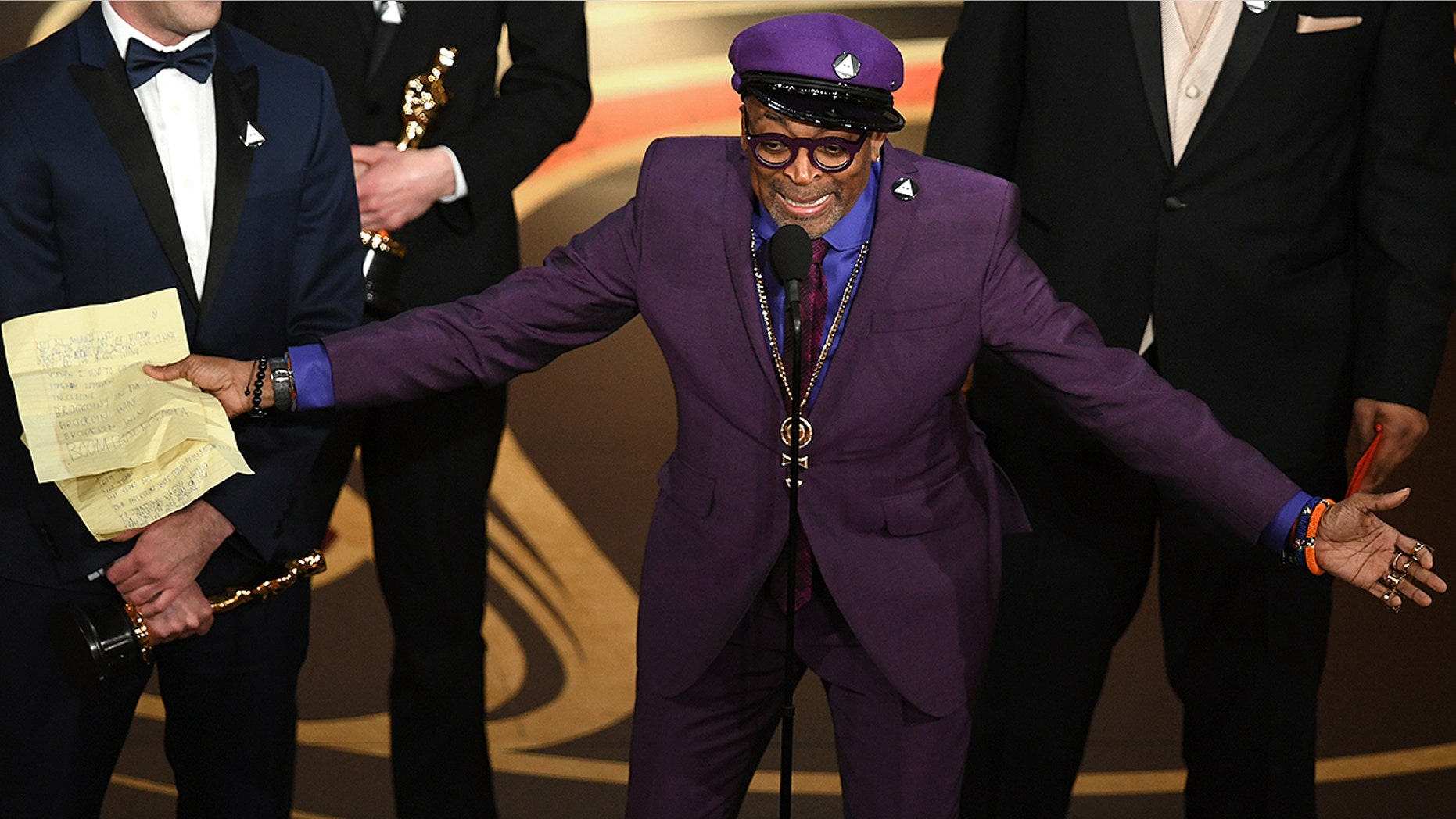 HOLLYWOOD, CALIFORNIA - FEBRUARY 24: Spike Lee accepts the Adapted Screenplay award for 'BlacKkKlansman' onstage during the 91st Annual Academy Awards at Dolby Theatre on February 24, 2019 in Hollywood, California. (Photo by Kevin Winter/Getty Images)