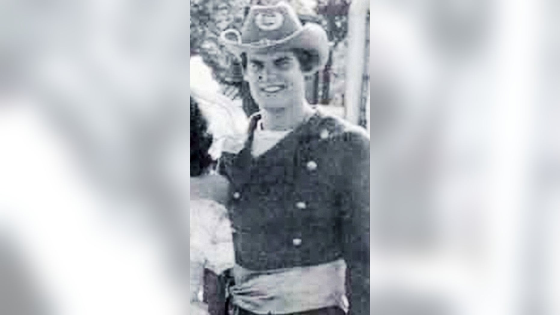 In this 1980 Auburn University yearbook photo, released by the office of Tennessee Gov. Bill Lee, Lee is pictured in a Confederate states costume while attending the university.