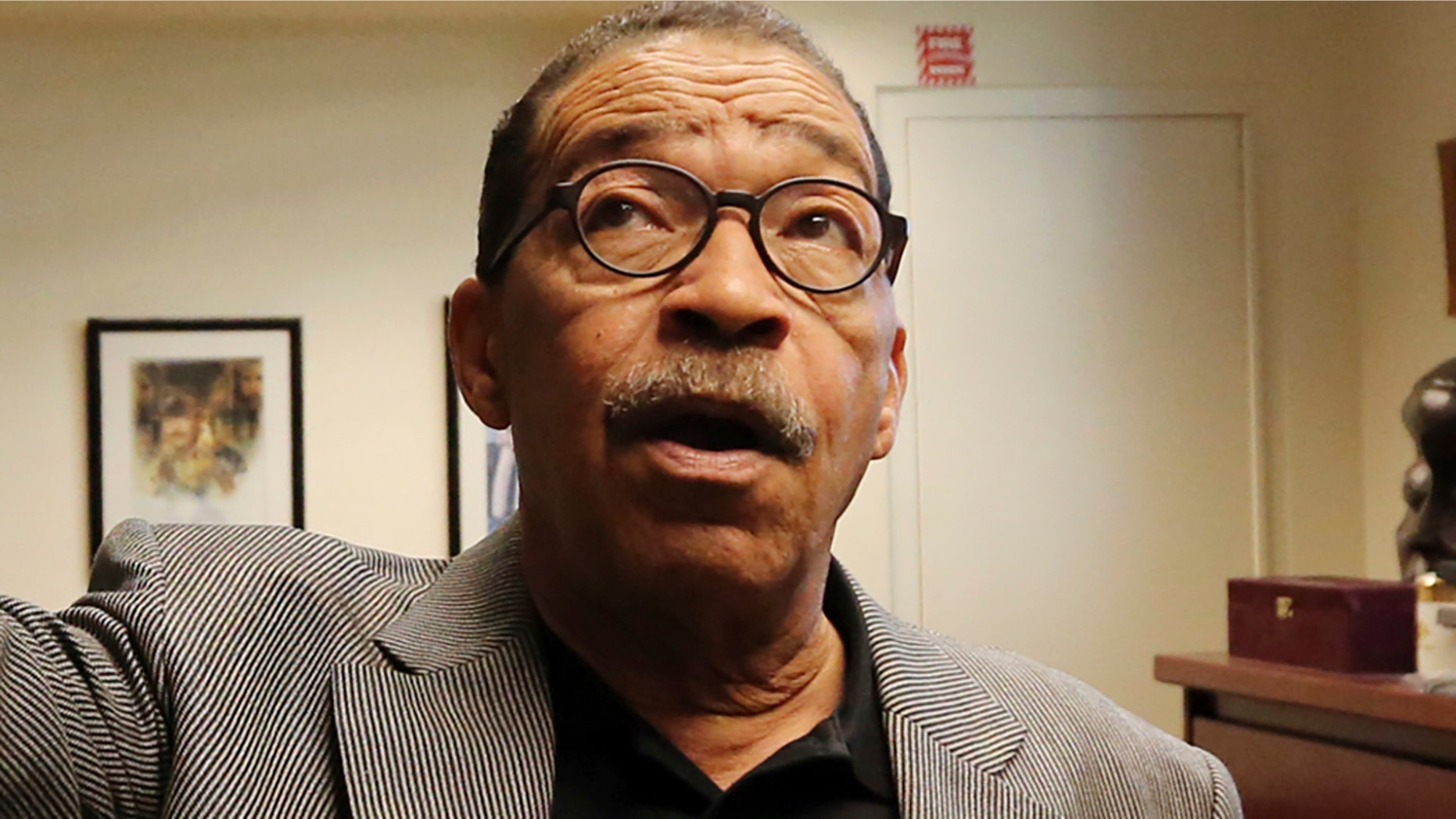 Los Angeles City Council President Herb Wesson explains how members of her staff heard rustling at City Hall.