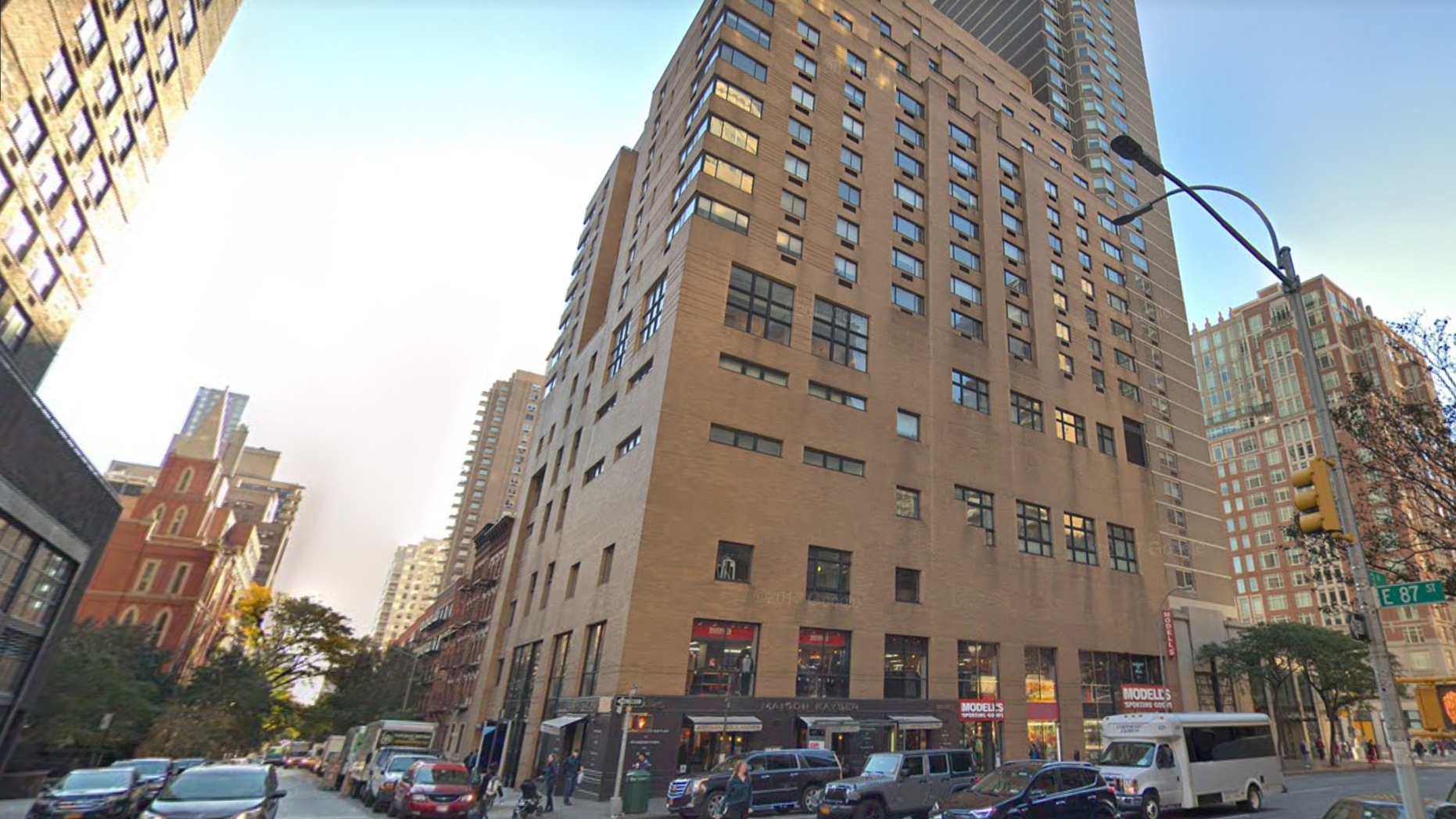 The apartment building from which the man fell. Michael Courtian, 55, was working on a window in the living room of his apartment located on East 87th Street and 3rd Avenue when he lost his balance and fell.