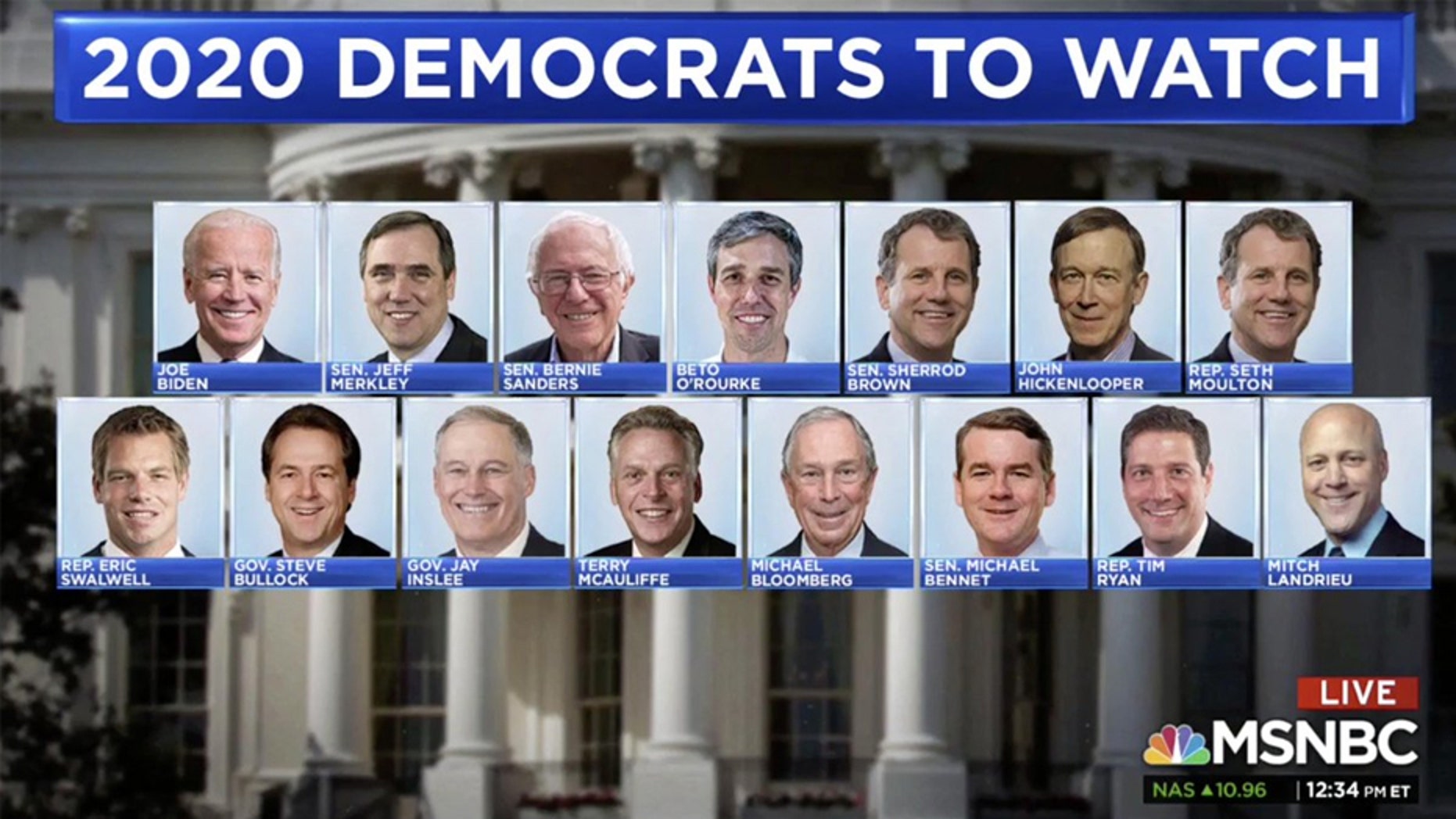MSNBC slammed for graphic showing only white, male potential 2020