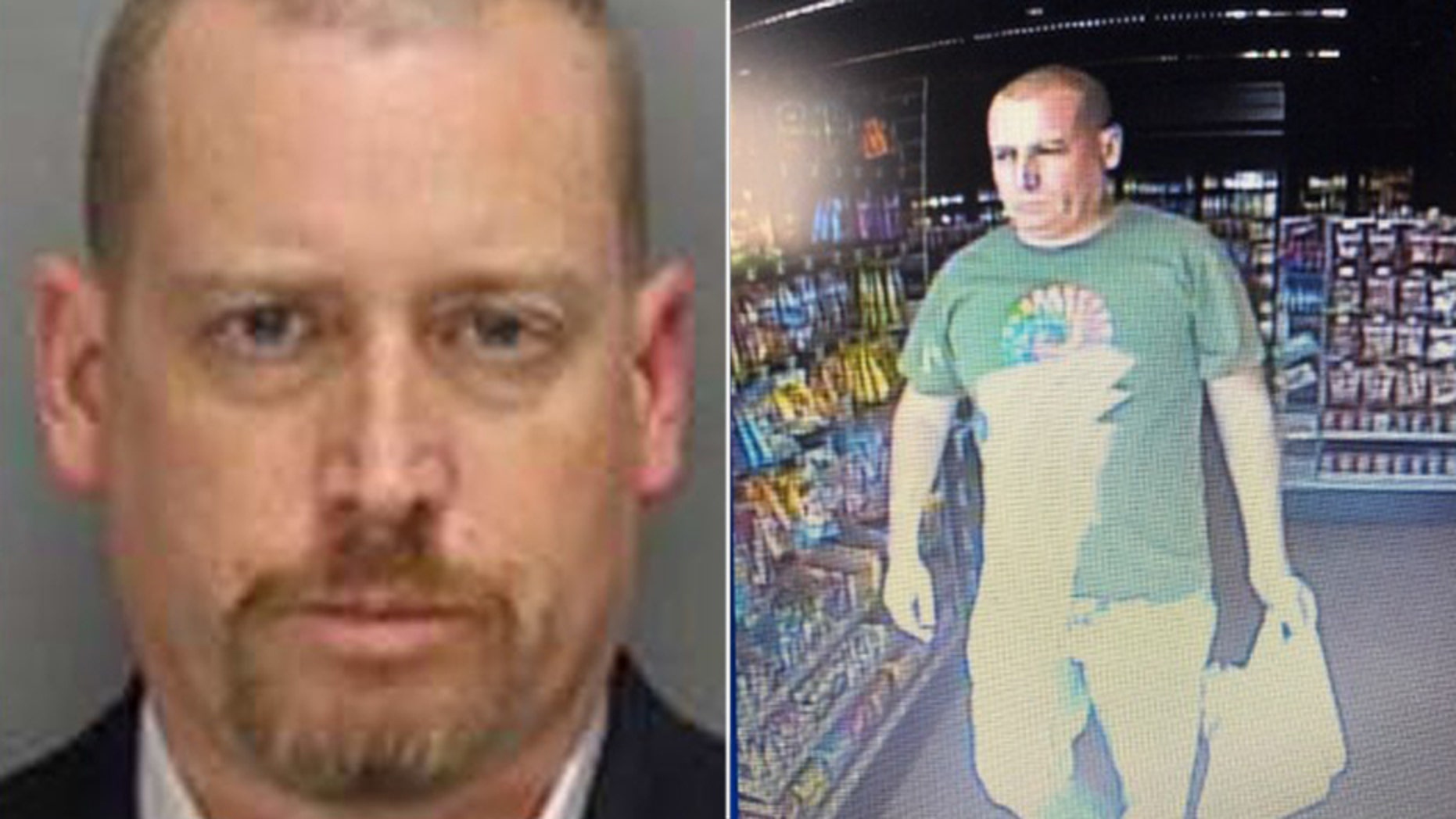Photos of Richard Merritt. U.S. Marshals on Saturday released the photo on right showing Merritt with a goatee that was taken recently at in the Atlanta area.