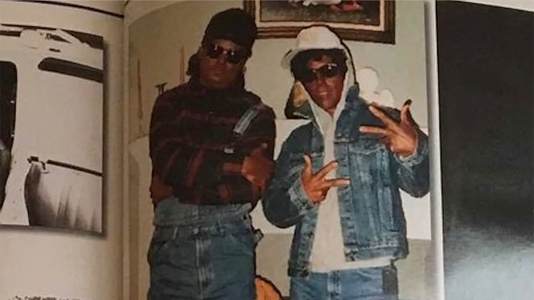 Two Baton Rouge, La., police officers are seen wearing blackface as part of an undercover narcotics operation in 1993. The photo of the two officers resurfaced this week.