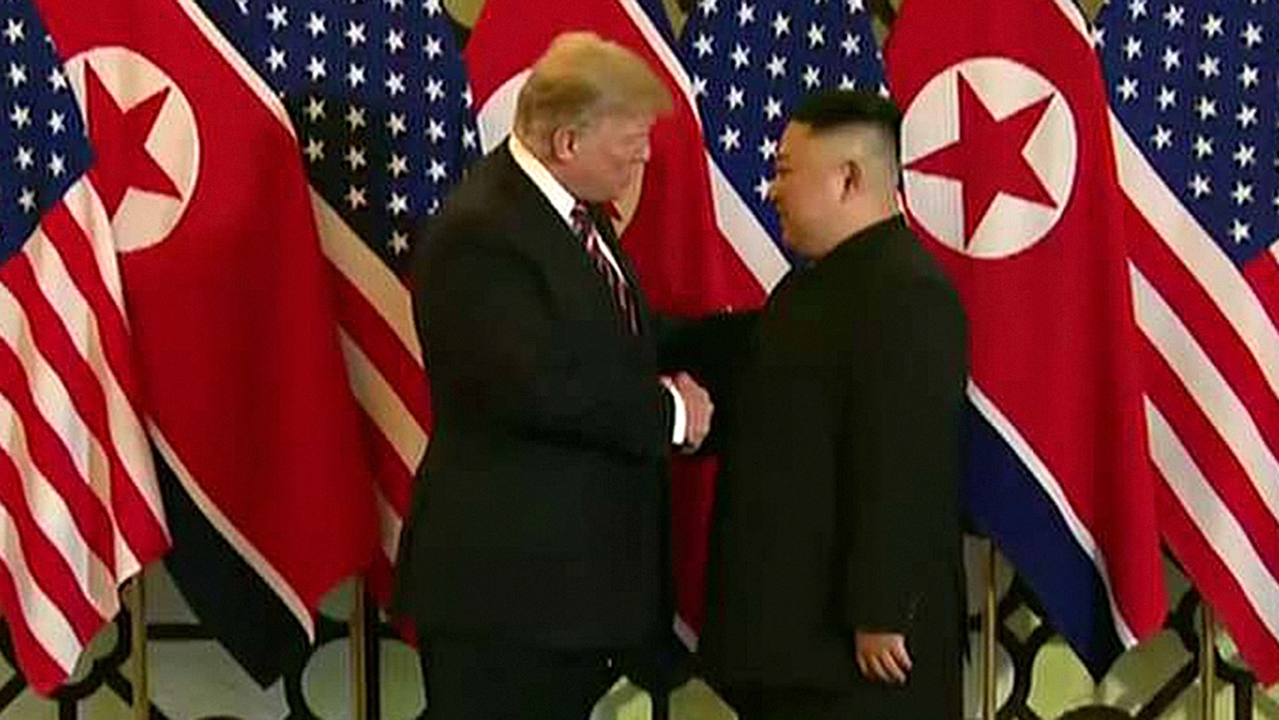 Trump Shakes Hands With North Korea’s Kim Jong Un At Start Of Hanoi ...