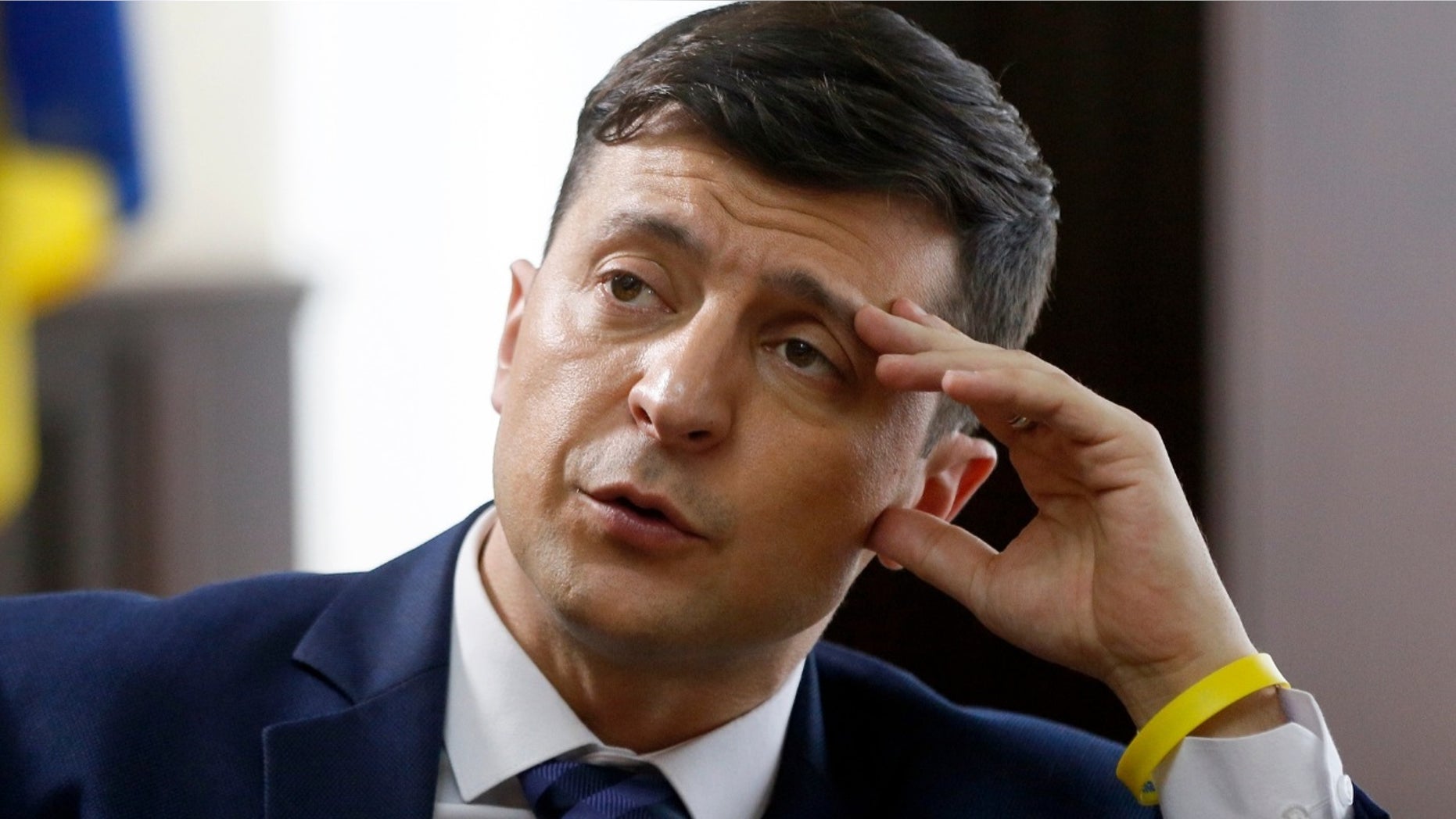 Ukrainian comedian Volodymyr Zelenskiy, who played the nation's president in a popular TV series, and is running for president in next month's election