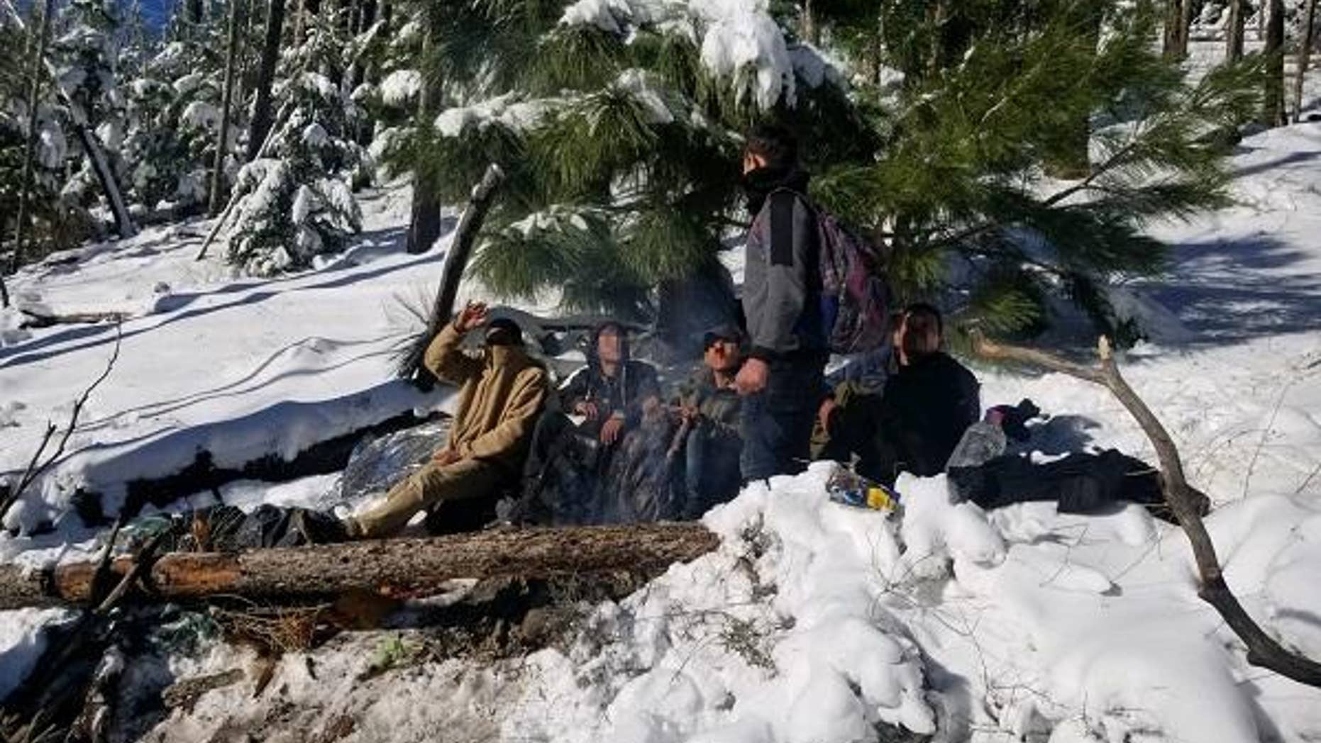 Crews were called to rescue illegal aliens who had become stranded atop a snowcapped mountain in southern Arizona.