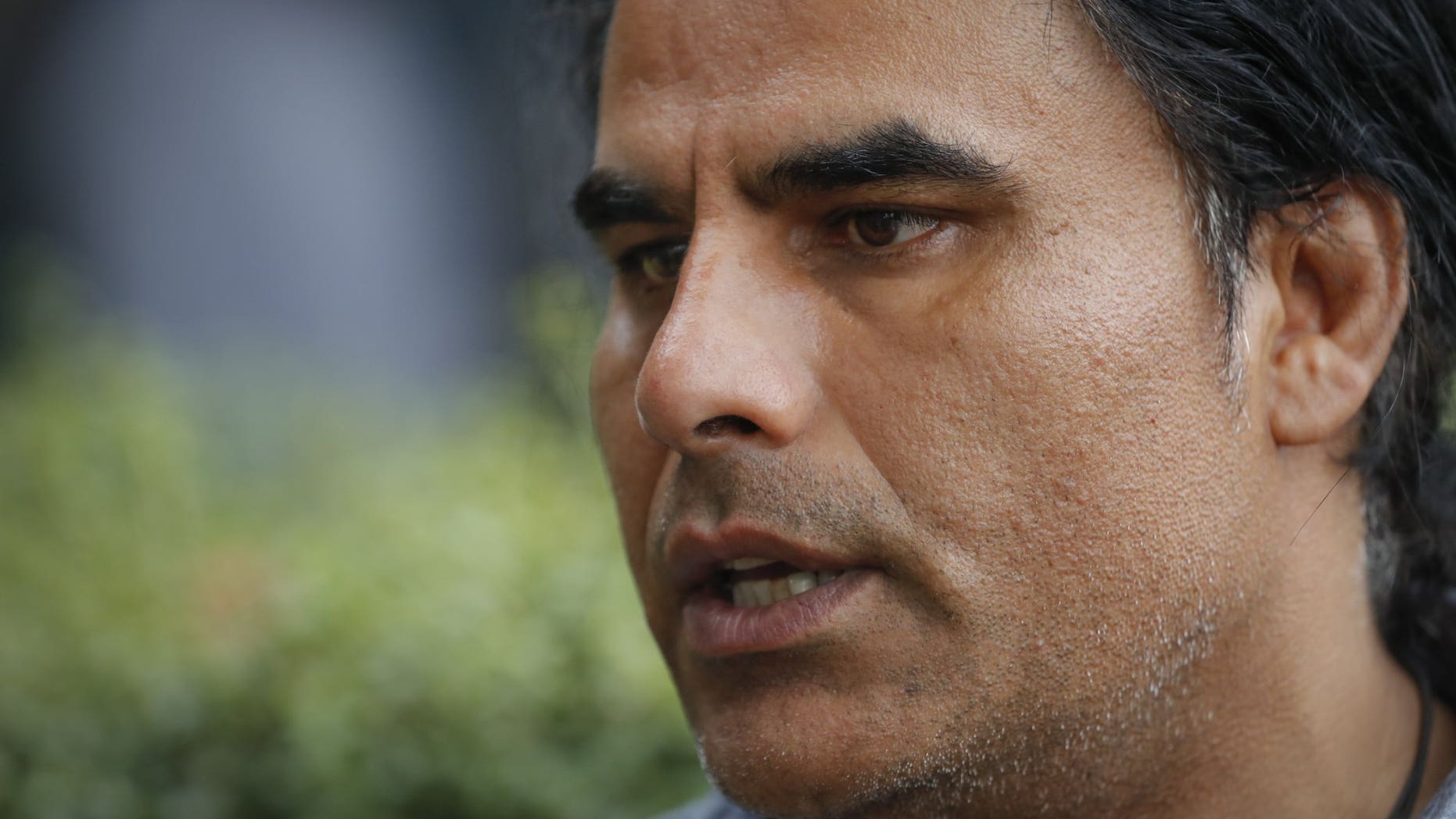 Abdul Aziz, survivor of mosque shooting speaks to Associated Press during an interview in Christchurch, New Zealand, Saturday, March 16, 2019. Aziz, 48, is being hailed as a hero for preventing more deaths during Friday prayers at the Linwood mosque in Christchurch. The gunman killed 49 people after attacking two mosques in the deadliest mass shooting in New Zealand’s modern history. Seven were killed at the Linwood mosque.