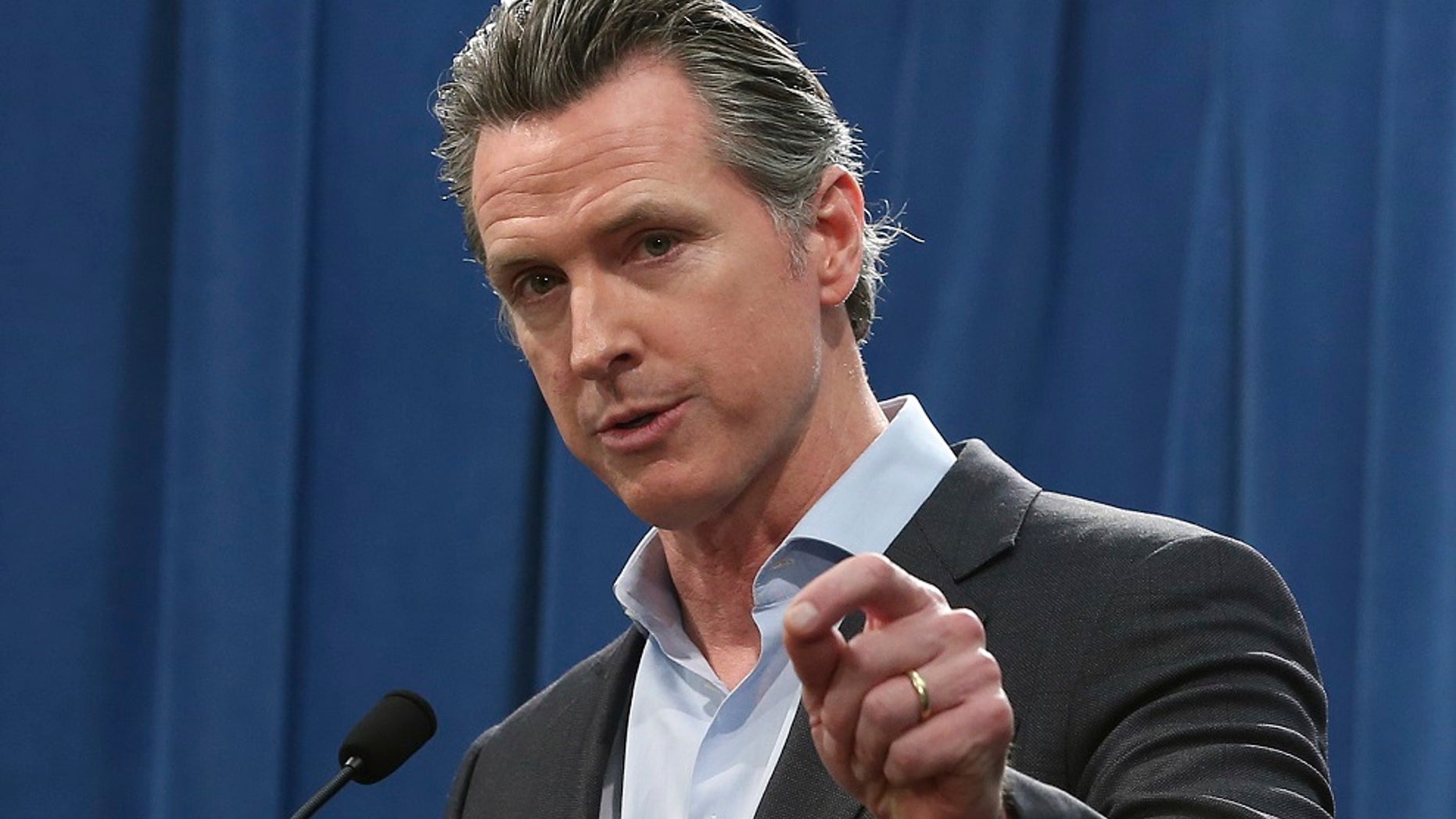 In this Monday Feb. 11, 2019 file photo Calif. Gov. Gavin Newsom answers questions at a Capitol news conference, in Sacramento, Calif. (AP Photo/Rich Pedroncelli, File)