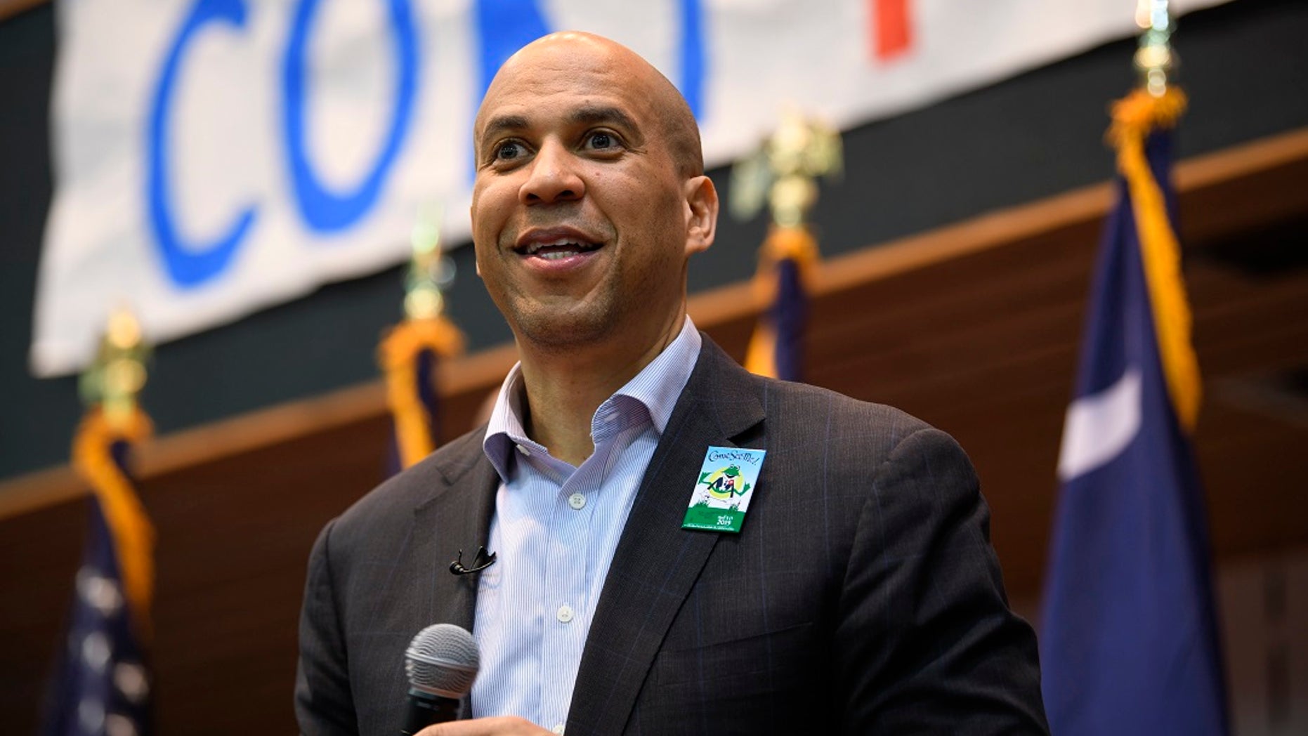2020 Democratic presidential candidate Sen. Cory Booker speaks during a town hall meeting in Rock Hill, S.C., on Saturday, March 23, 2019. (Associated Press)