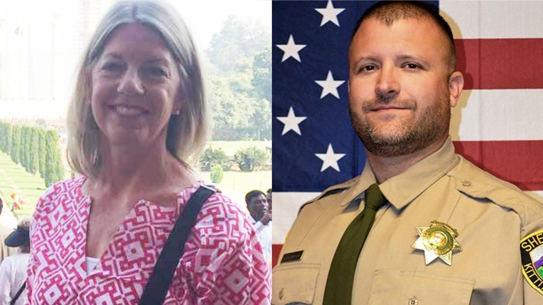 Bambi Larson, 59, was violently killed in her San Jose, Calif., home earlier this year. Sheriff's Deputy Ryan Thompson, 42, died this week in a shootout. Both deaths were attributed to suspects reported to be illegal immigrants.