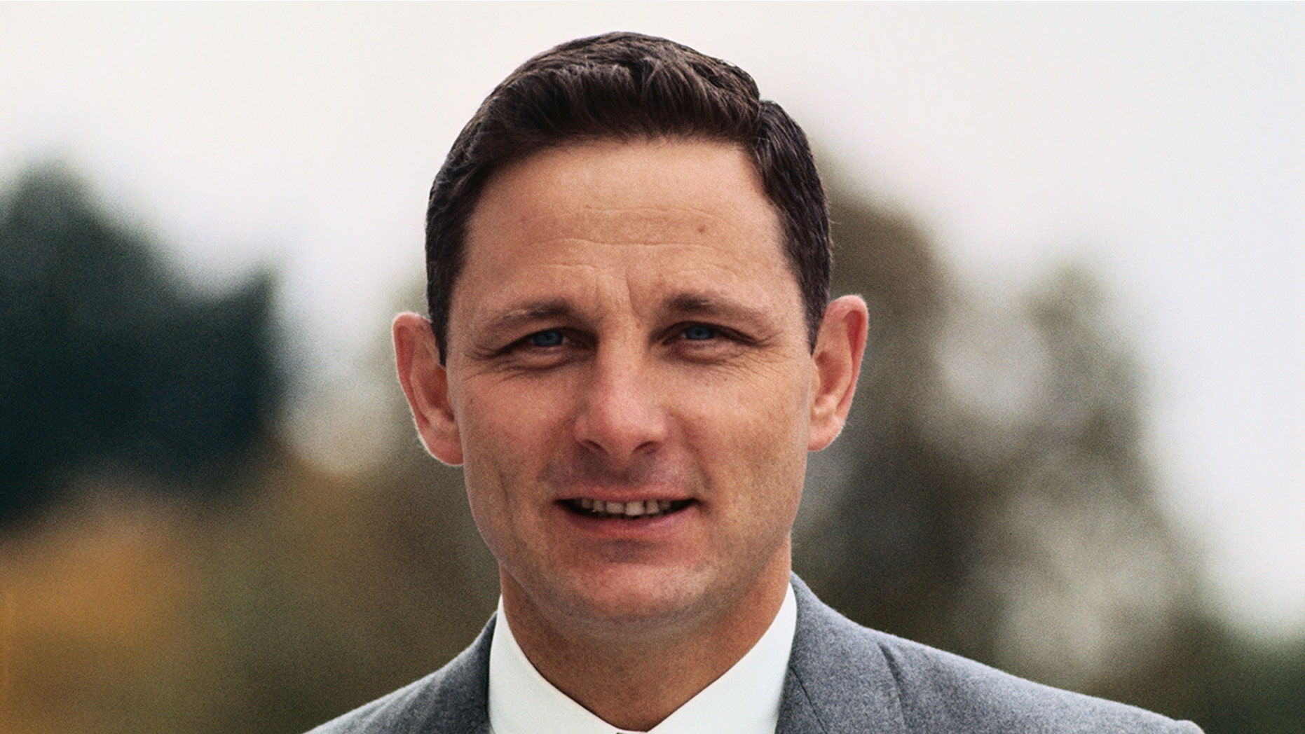 10/11/1965- Washington, DC: Indiana Senator Birch Bayh, closeup, on the Capitol Lawn.