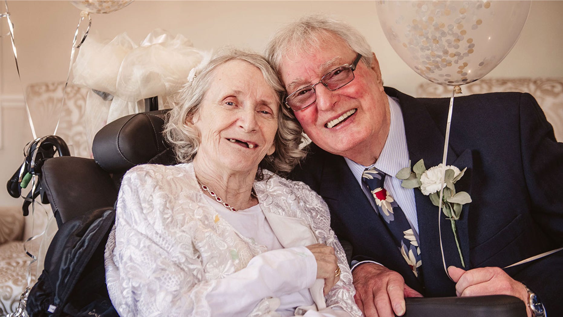Love wins! A longtime couple in the U.K. are now symbolically husband and wife, after the septuagenarians tied the knot in an informal wedding blessing ceremony on Valentine’s Day.