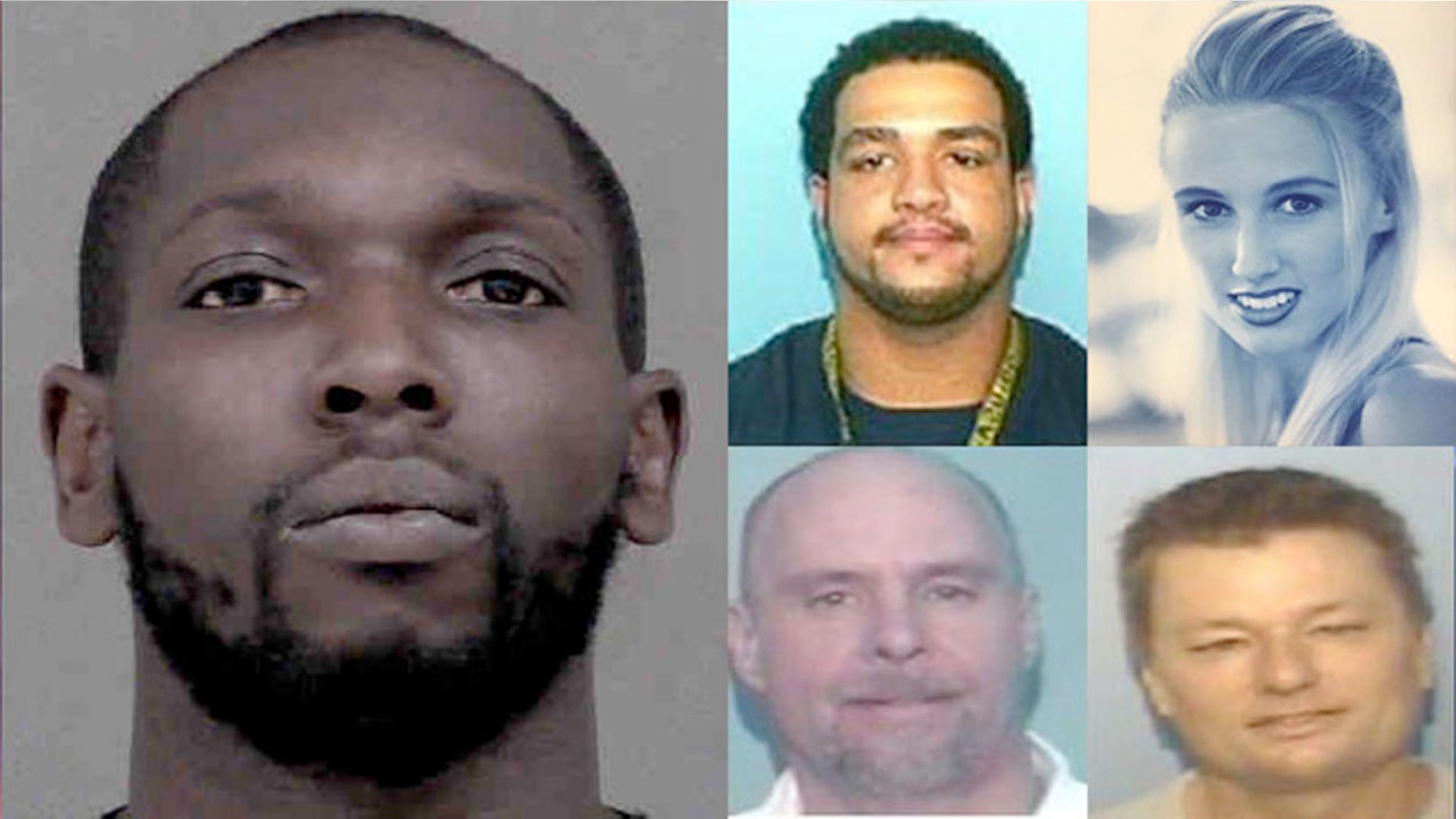 Dominick O'Neill Daise, 32, was arrested in connection with the killings of Timothy Stone (top left,) Cherilyn Crawford (top right), William Royster, and Andrew Babyak.