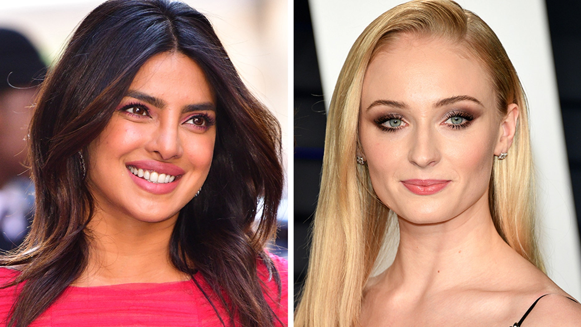 Actresses Priyanka Chopra left and Sophie Turner enjoyed some fun in the sun with significant others Nick and Joe Jonas