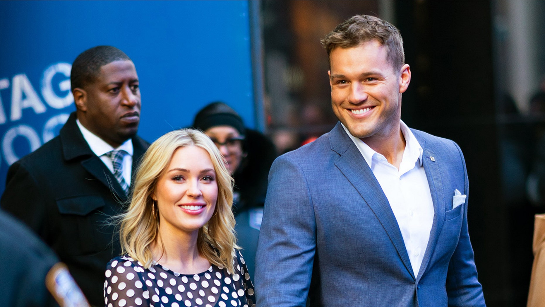 Bachelor Colton Underwood and Cassie Randolph at "GMA" on Wednesday morning.
