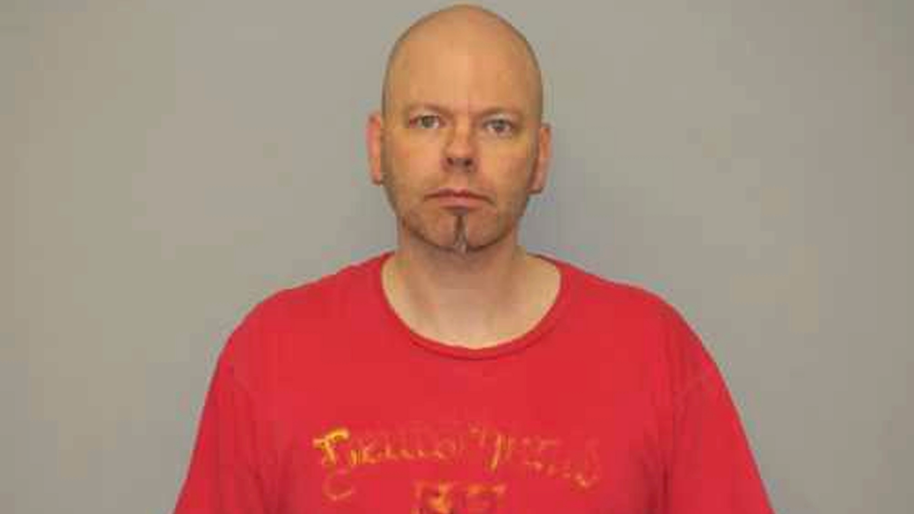 This undated booking photo released by Cole County, Mo., Sheriff's Office shows Wesley Brian Kaster. Federal prosecutors have charged the 42-year-old Columbia, Missouri, man with trying to burn down a Planned Parenthood clinic on Feb. 10. Kaster was arrested Saturday on a charge pertaining to the pre-dawn Feb. 10 fire at the Planned Parenthood-Columbia Health Center, which was empty at the time. (Cole County Sheriff's Office via AP)