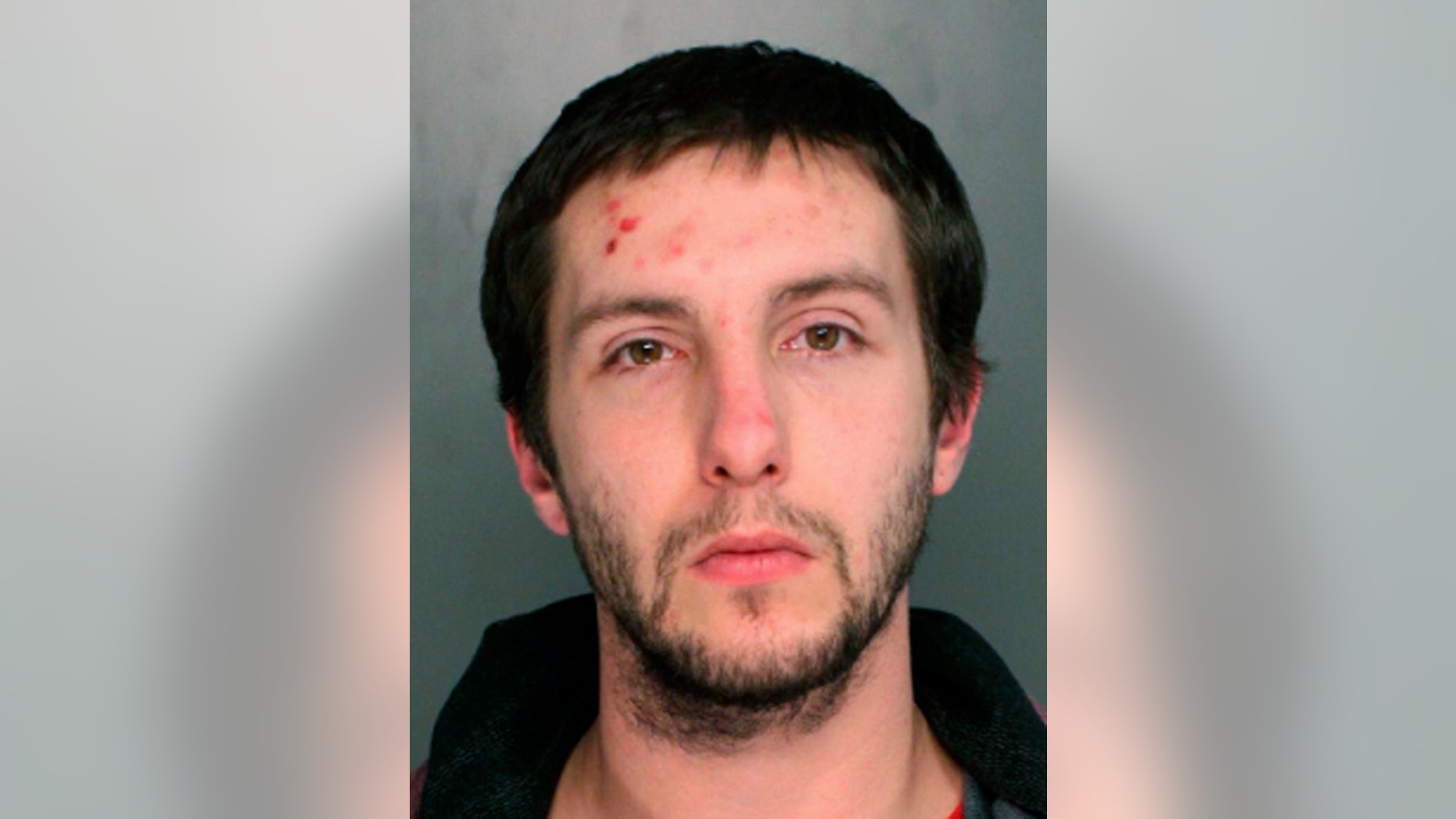 This undated booking photo provided by the Manheim Township Police shows Matthew Van Zandt. Manheim Township police say Van Zandt is charged with homicide in the death of Ian Shannon, whose body was found Wednesday, March 6, in a Lancaster, Pa., home. (Manheim Township Police via AP)