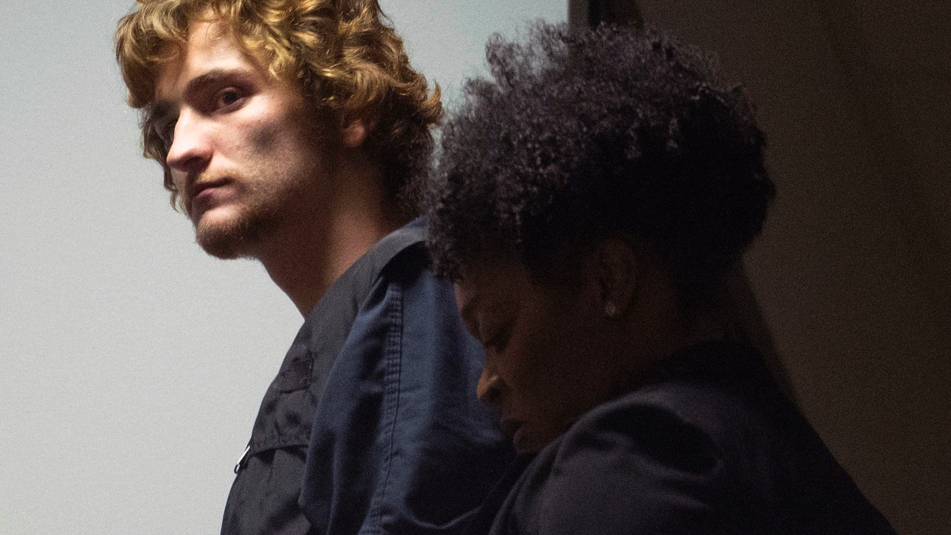 FILE - In a Friday, Feb. 1, 2019 file photo, Dakota Theriot, left, is escorted to the Ascension Parish Courthouse East in Gonzales, La. Theriot,accused of killing his girlfriend, her family and his parents in Louisiana, pleaded not guilty Monday, March 18, 2019. Prosecutors say they're seeking the death penalty. (AP Photo/Matthew Hinton, File)