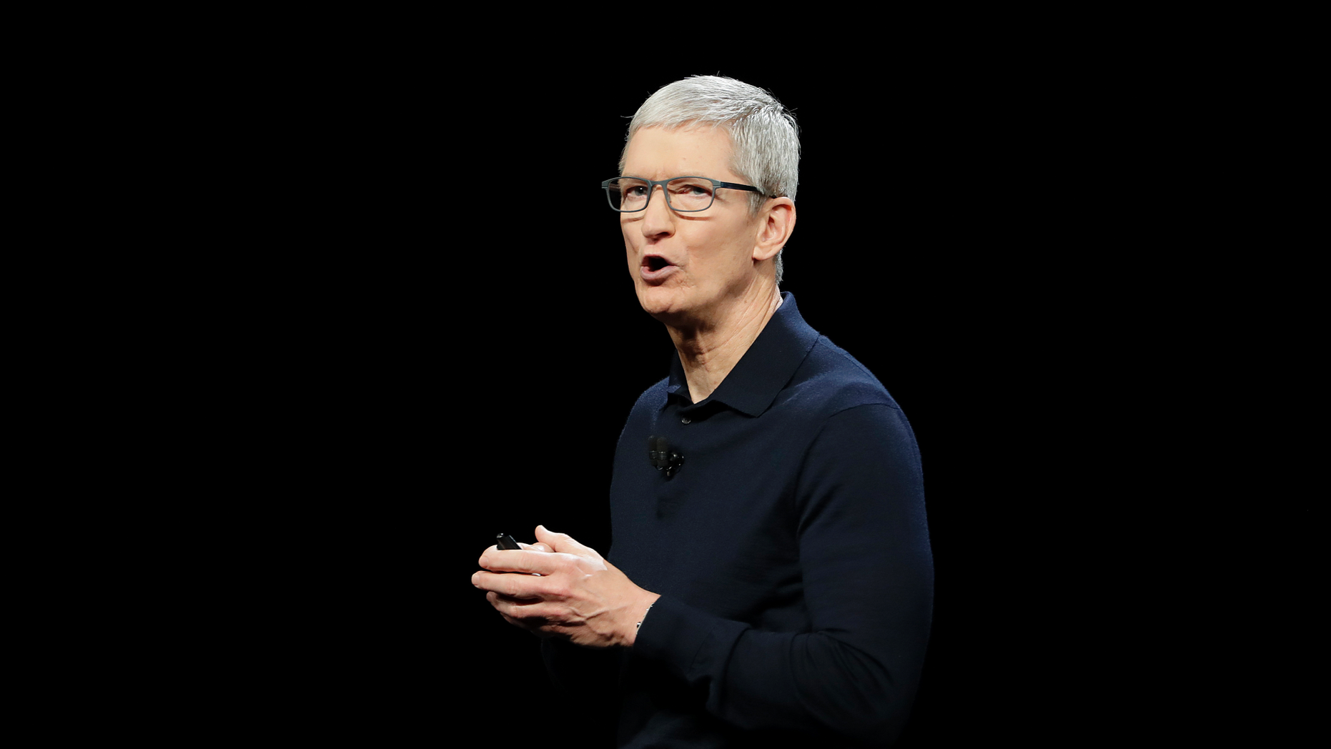 FILE - In this June 4, 2018 file photo, Apple CEO Tim Cook speaks during an announcement of new products at the Apple Worldwide Developers Conference in San Jose, Calif. Apple is expected to announce Monday, March 25, 2019, that it’s launching a video service that could compete with Netflix, Amazon and cable TV itself. (AP Photo/Marcio Jose Sanchez, File)