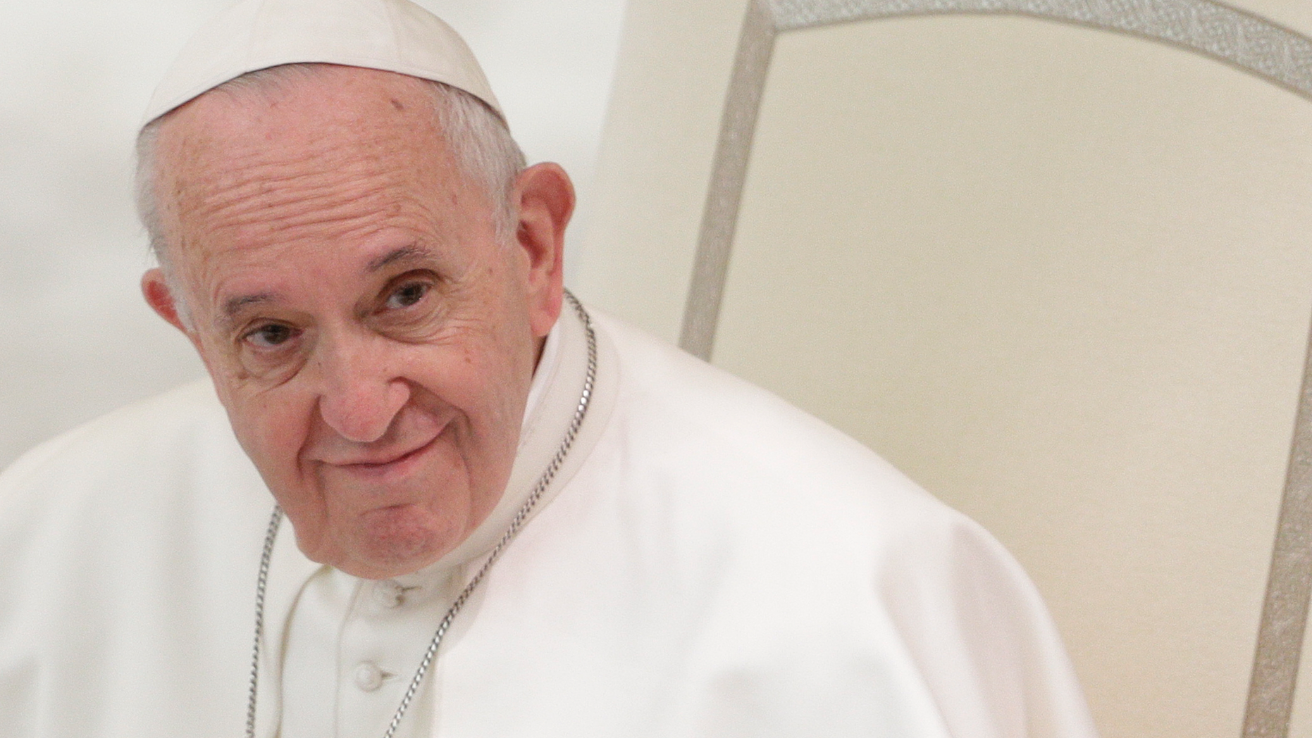 Pope Francis attends an audience with participants of a course on the Internal Forum promoted by the Apostolic Penitentiary Court, in the Pope Paul VI hall, at the Vatican, Friday, March 29, 2019.Â