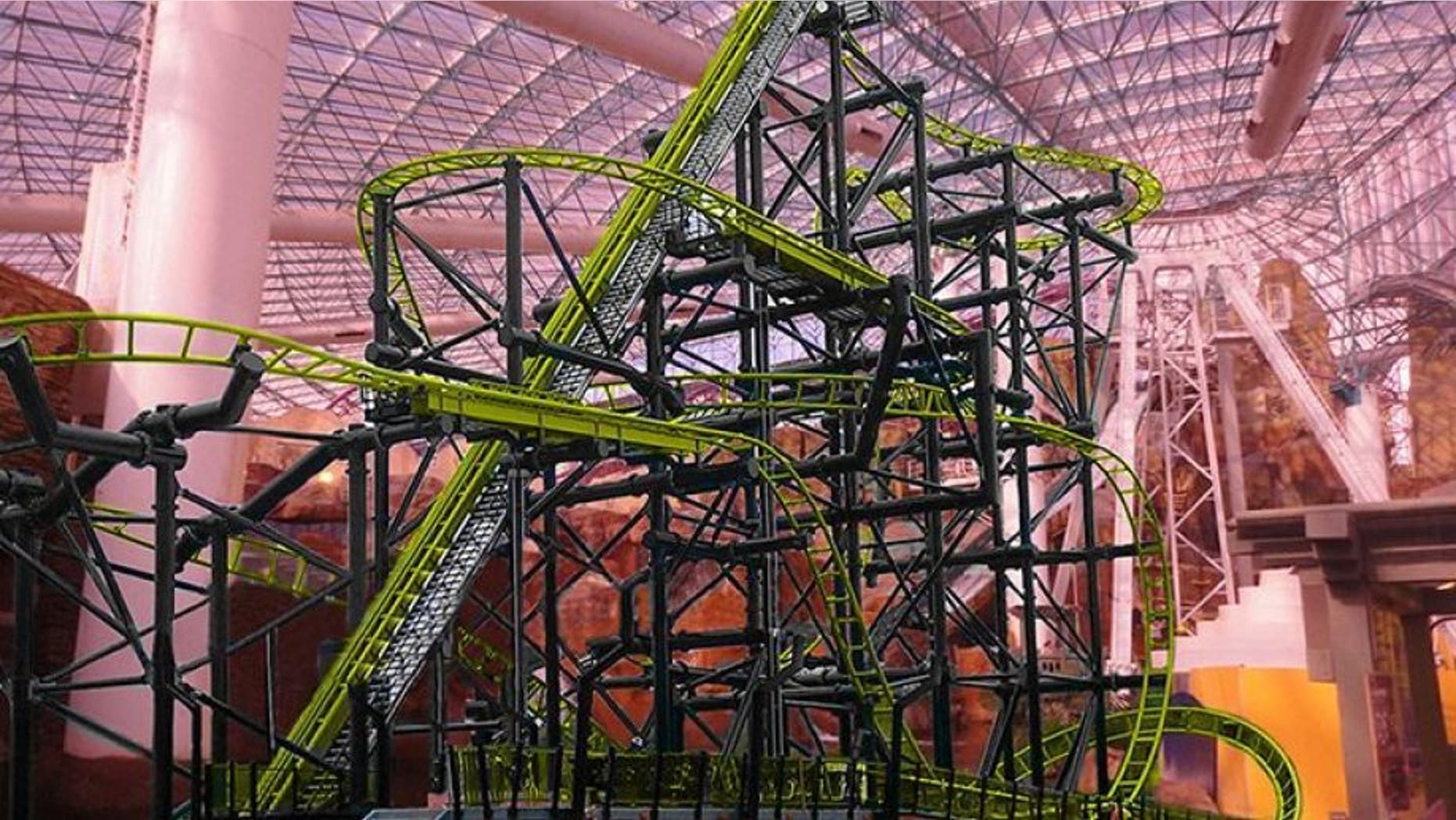 The woman, who was said to be between 25 and 30, was riding the El Loco Roller Coaster at the casino’s indoor Adventuredome amusement park when the incident occurred.