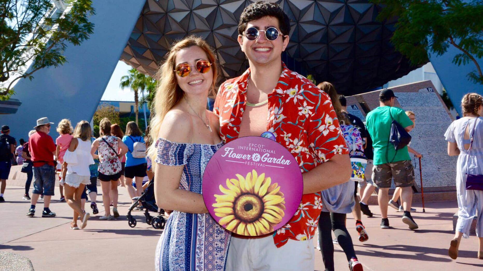 Brittany Blake and boyfriend Regory Turco had visited the Florida theme park on Friday when they became separated.