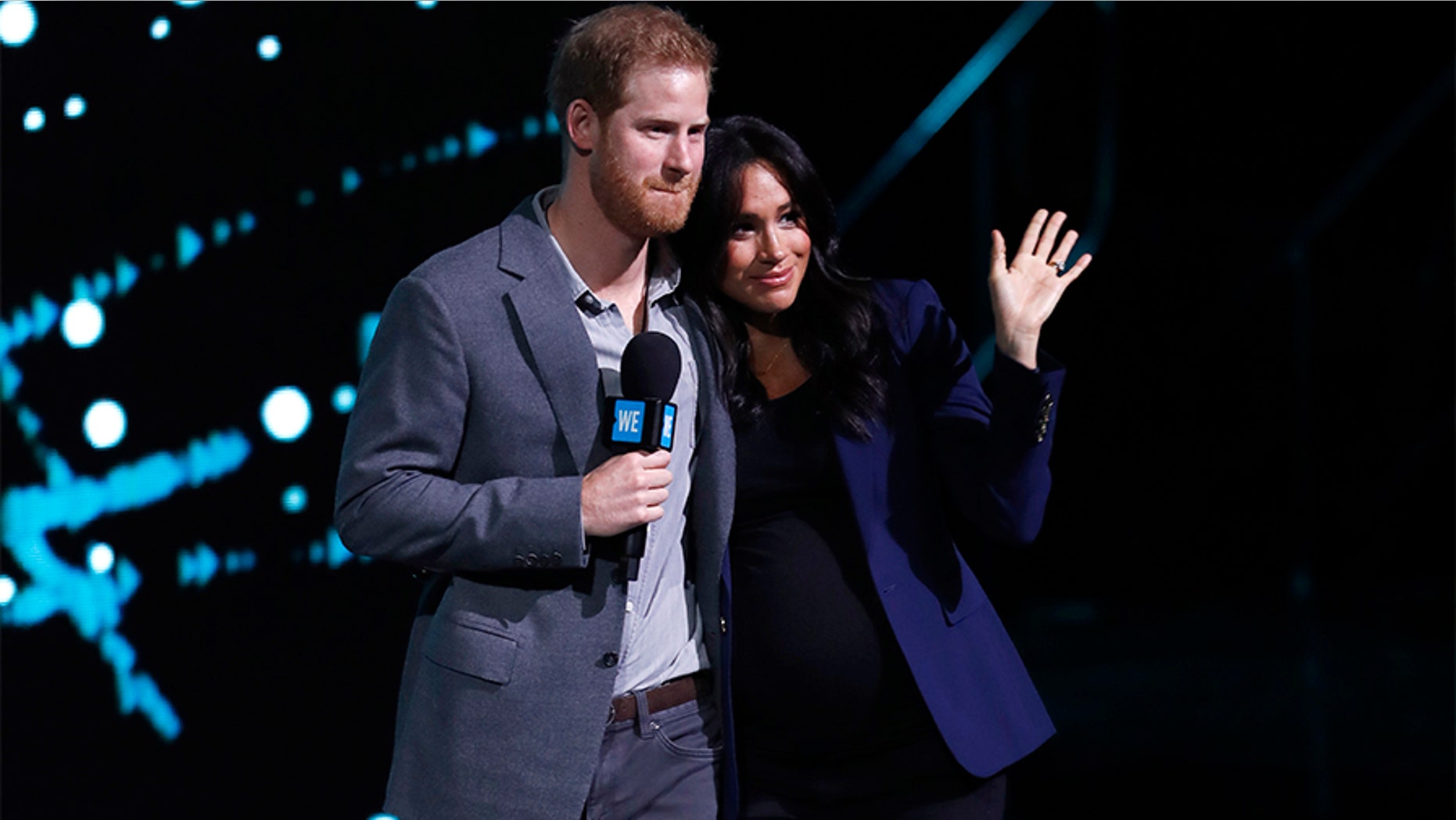 Prince Harry, Duke of Sussex and Meghan, Duchess of Sussex speak onstage during WE Day at the SSE Arena on March 6, 2019 in London.